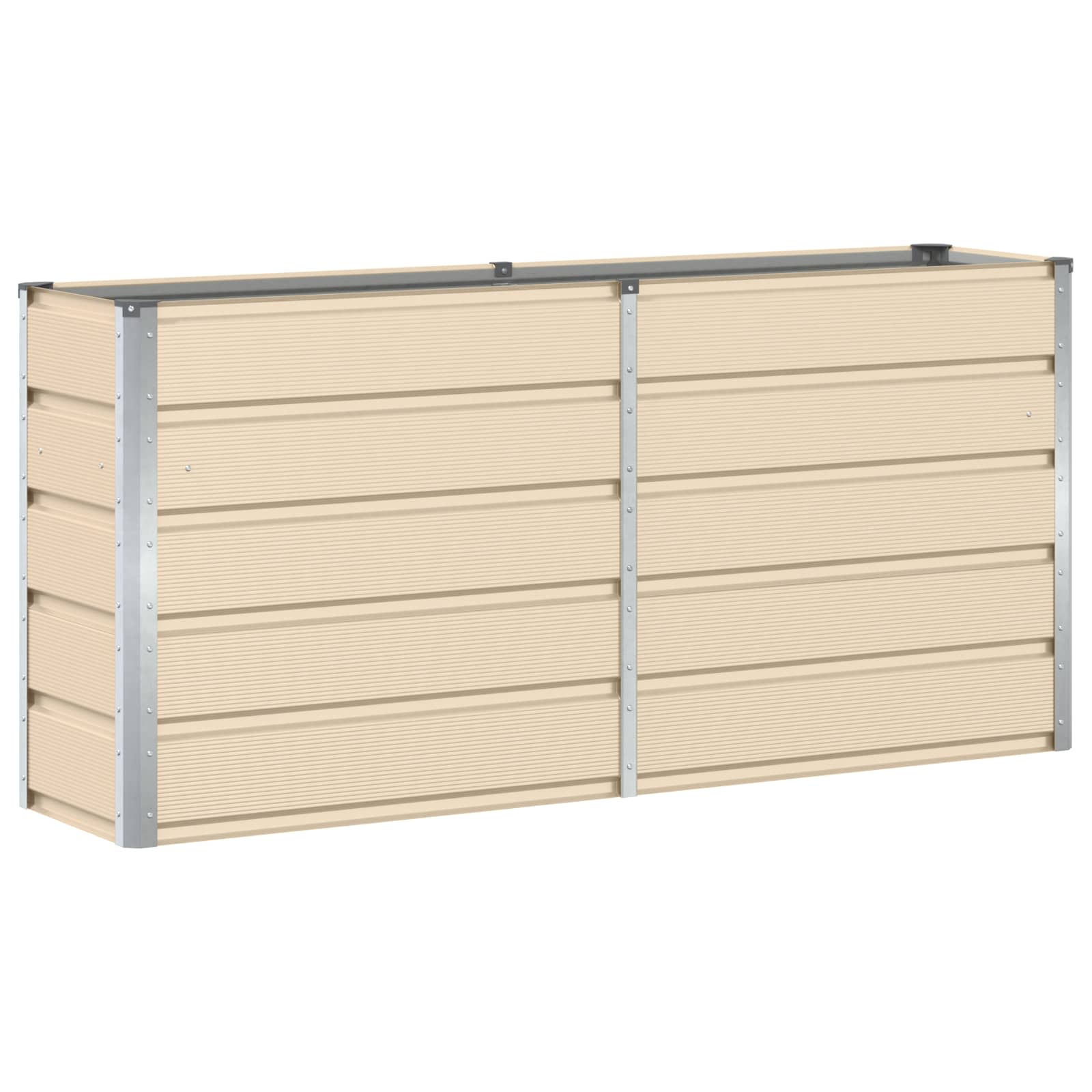 Planter Ivory 160 x 40 x 75 cm Steel