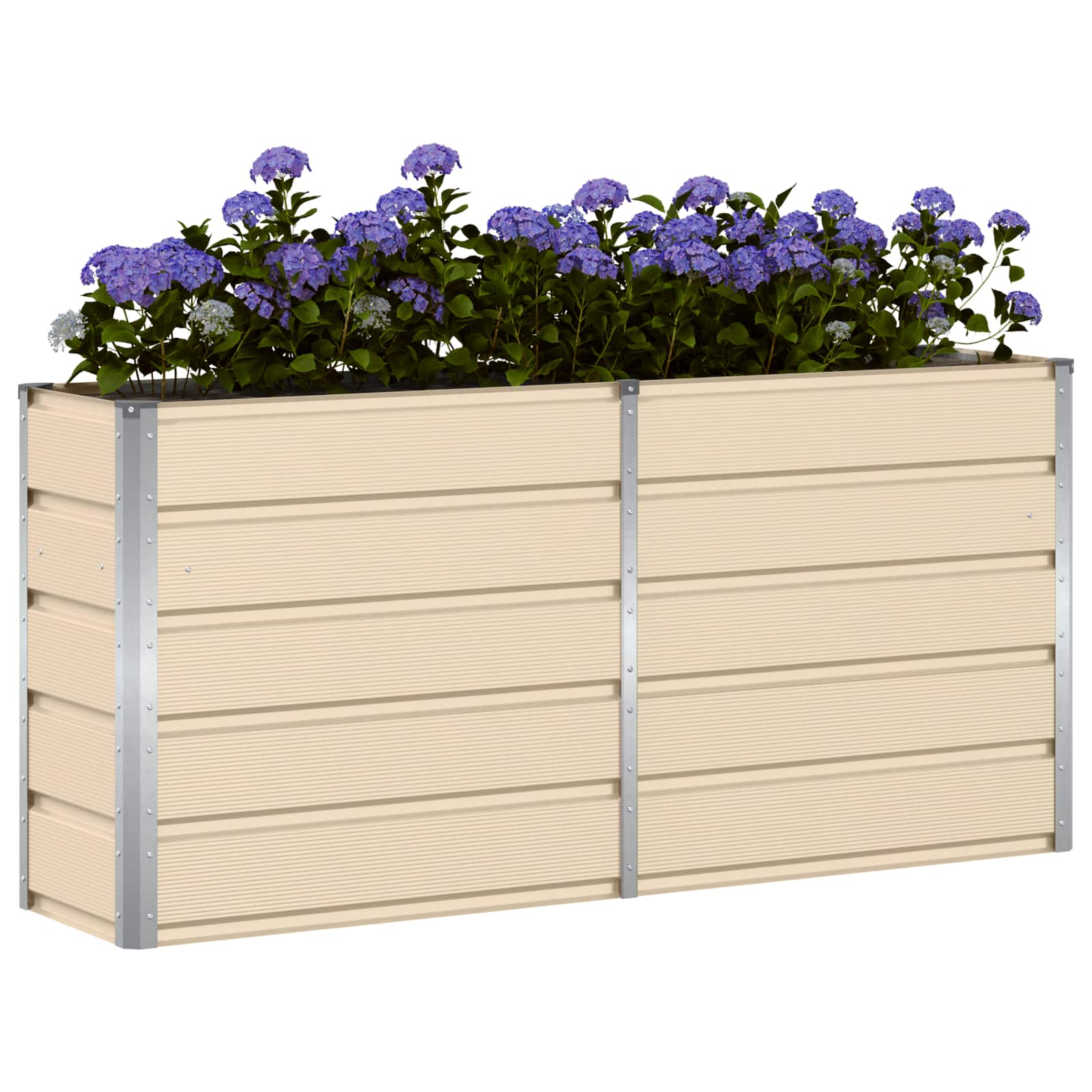 Planter Ivory 160 x 40 x 75 cm Steel
