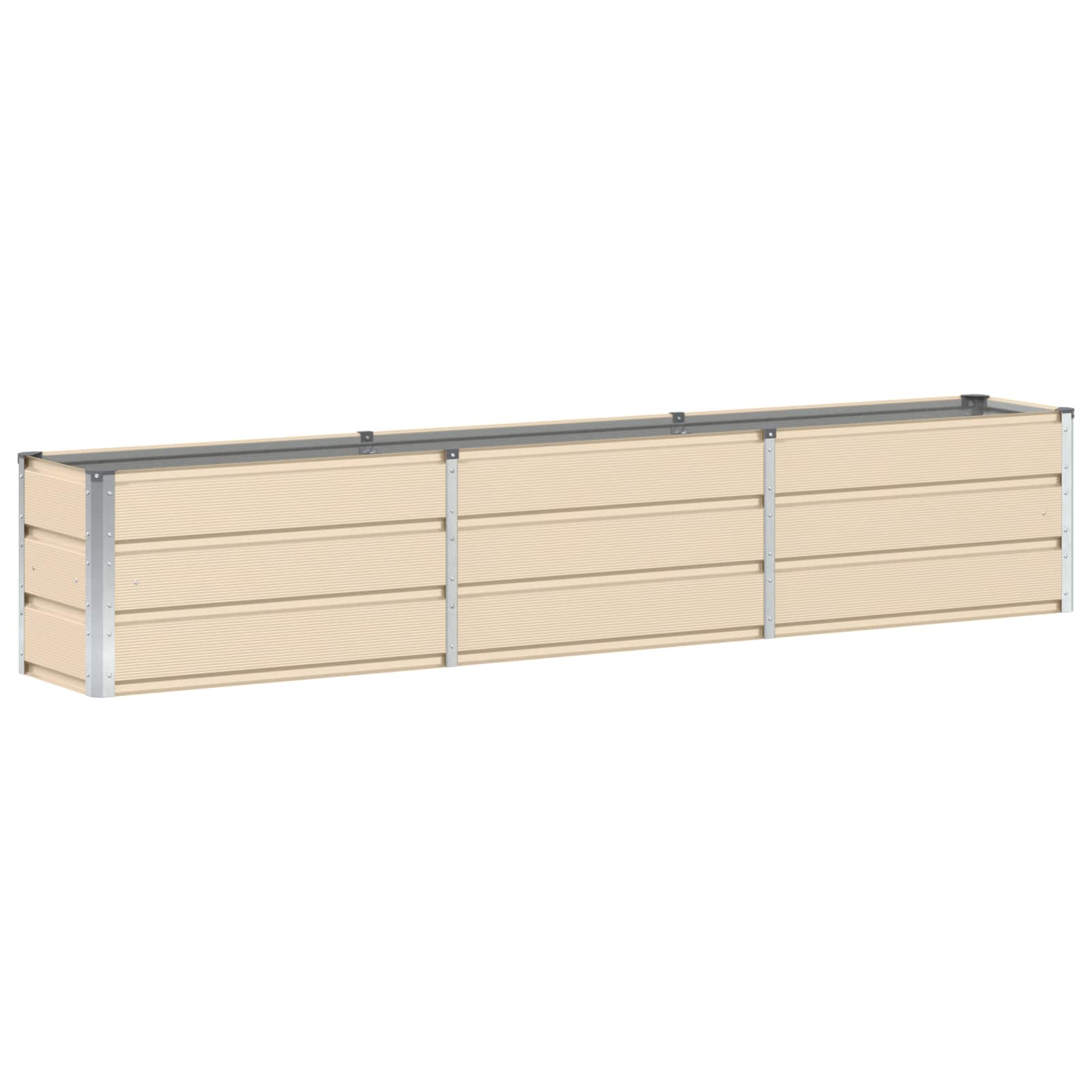 Planter Ivory 240 x 40 x 45 cm Steel