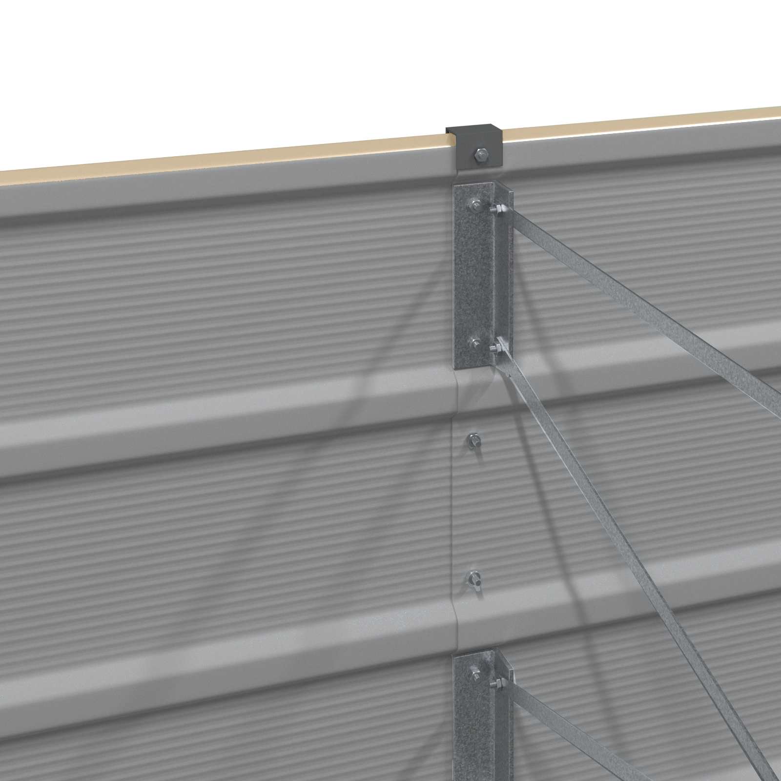 Planter Ivory 160 x 40 x 75 cm Steel