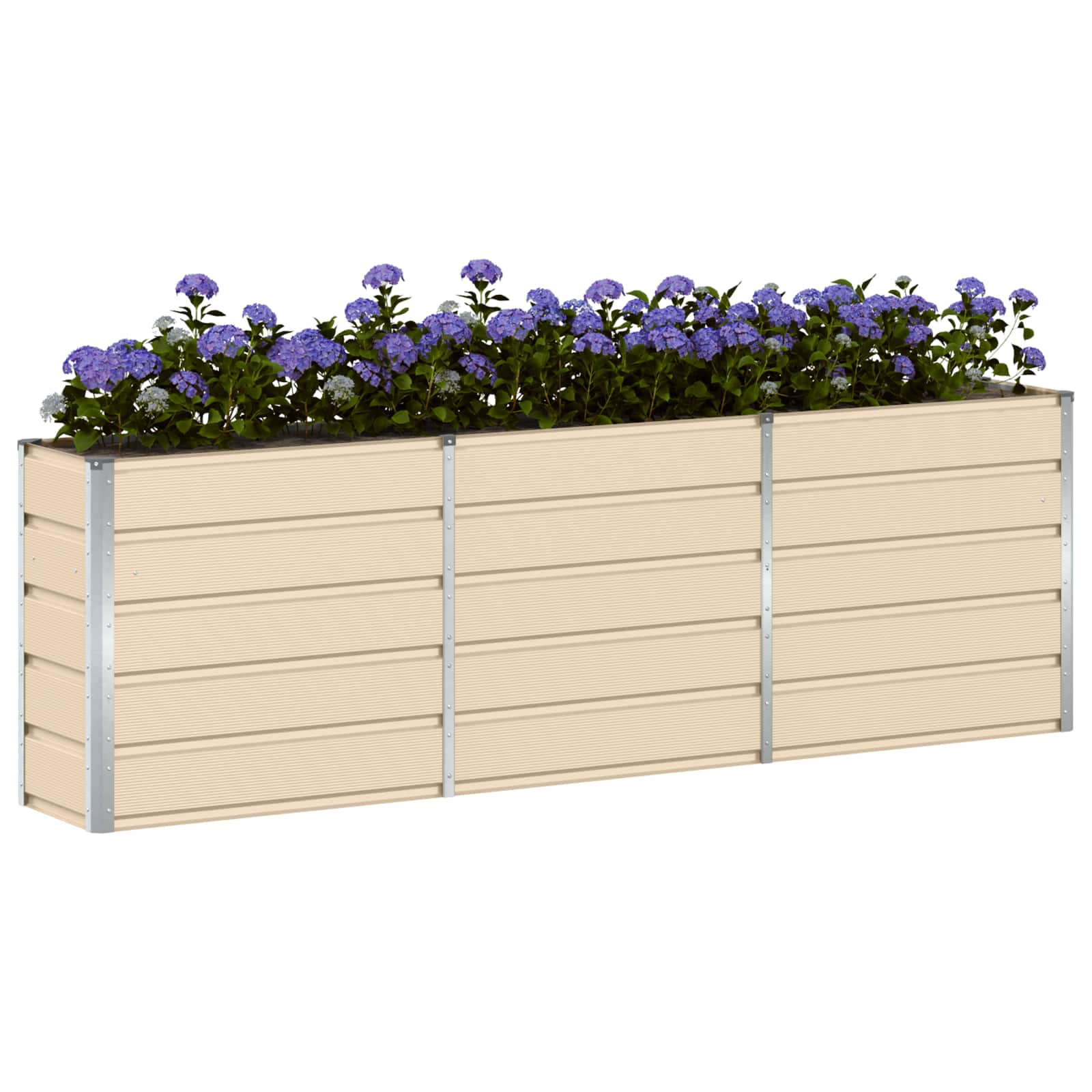 Planter Ivory 240 x 40 x 75 cm Steel