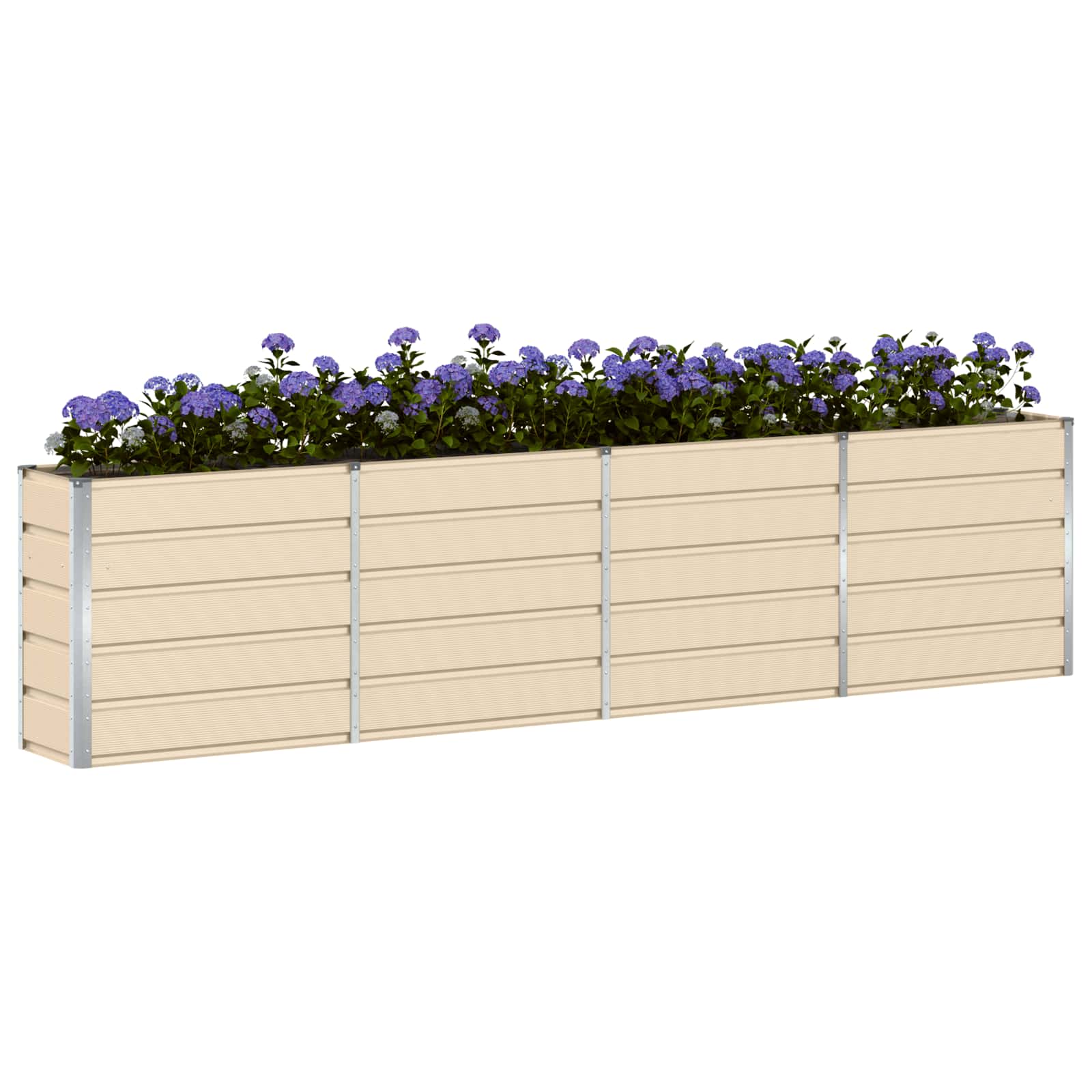 Planter Ivory 160 x 40 x 75 cm Steel