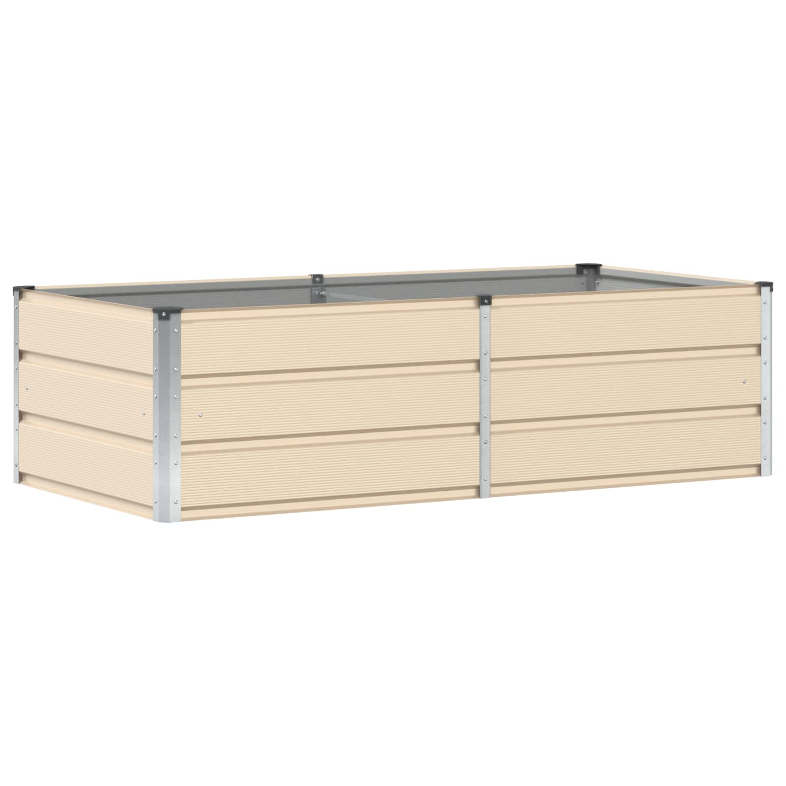 Planter Ivory 160 x 80 x 45 cm Steel