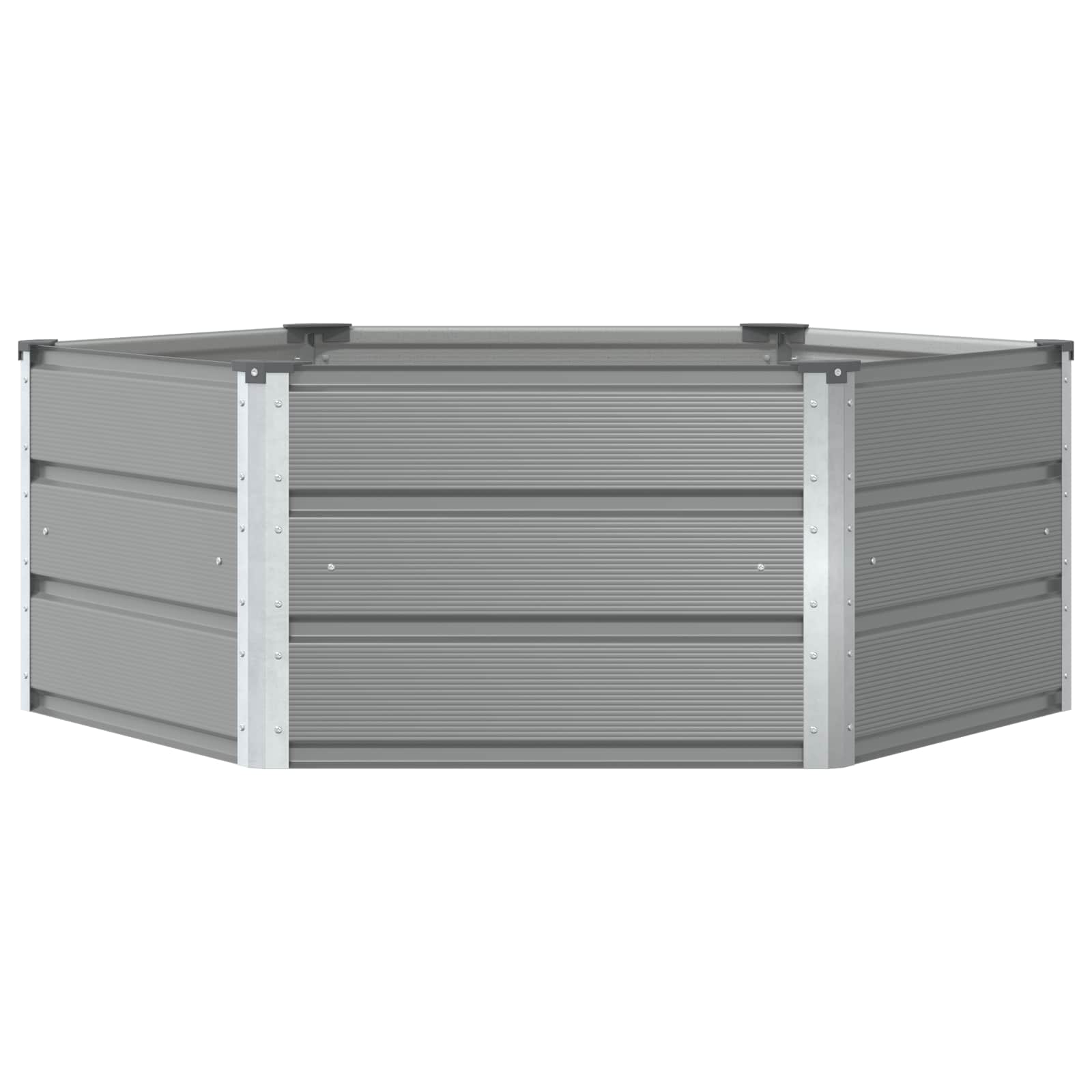 Planter Light Grey 129 x 129 x 45 cm Steel
