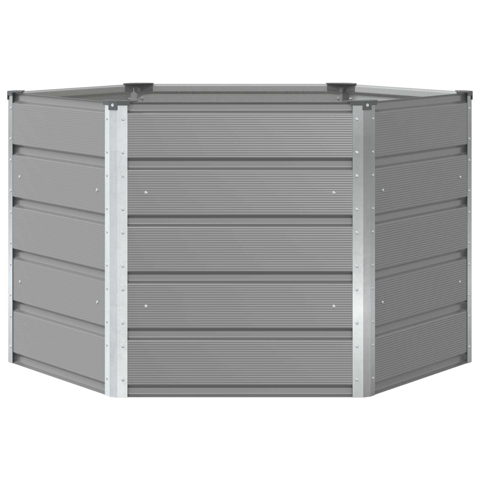 Planter Light Grey 129 x 129 x 75 cm Steel