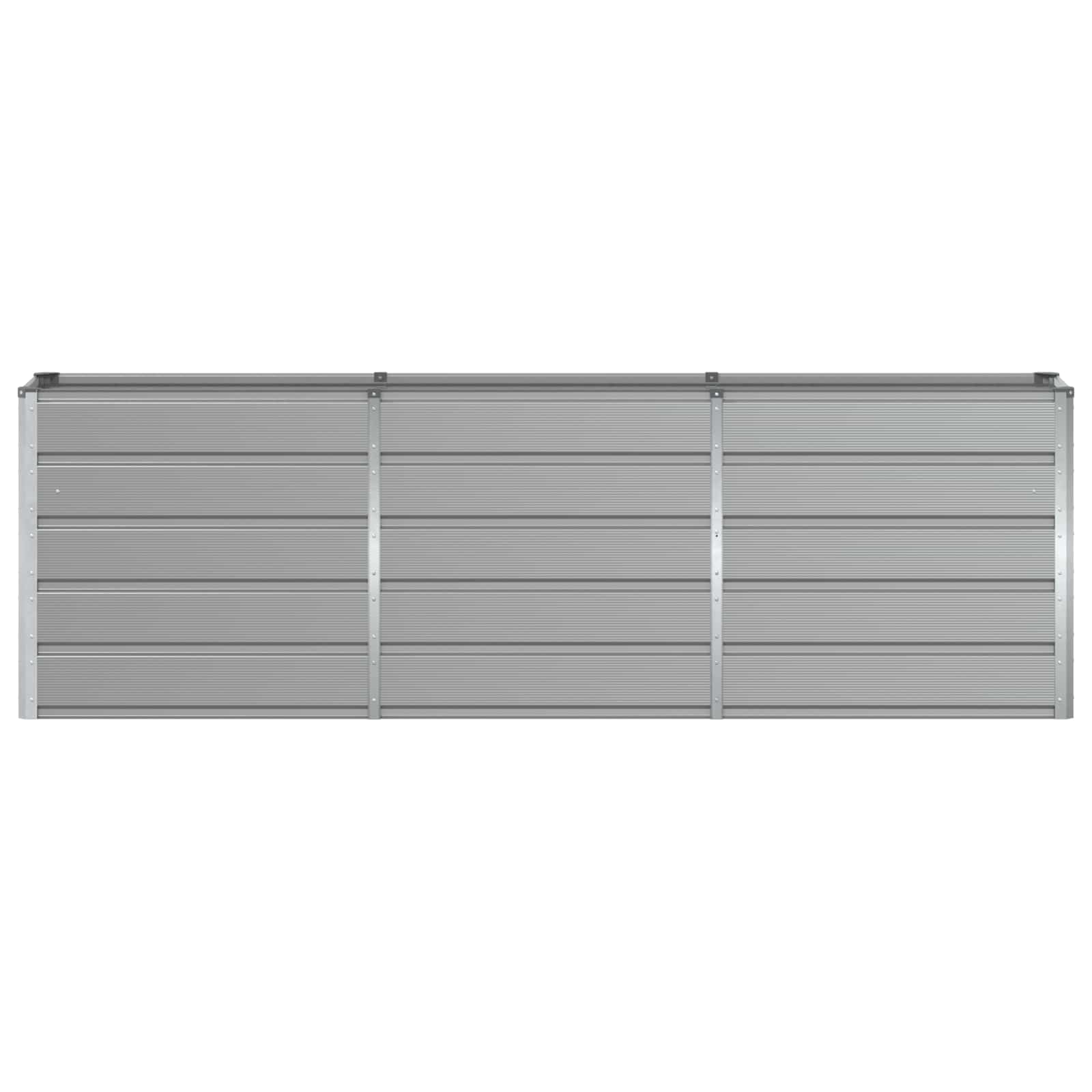 Planter Light Grey 240 x 40 x 75 cm Steel