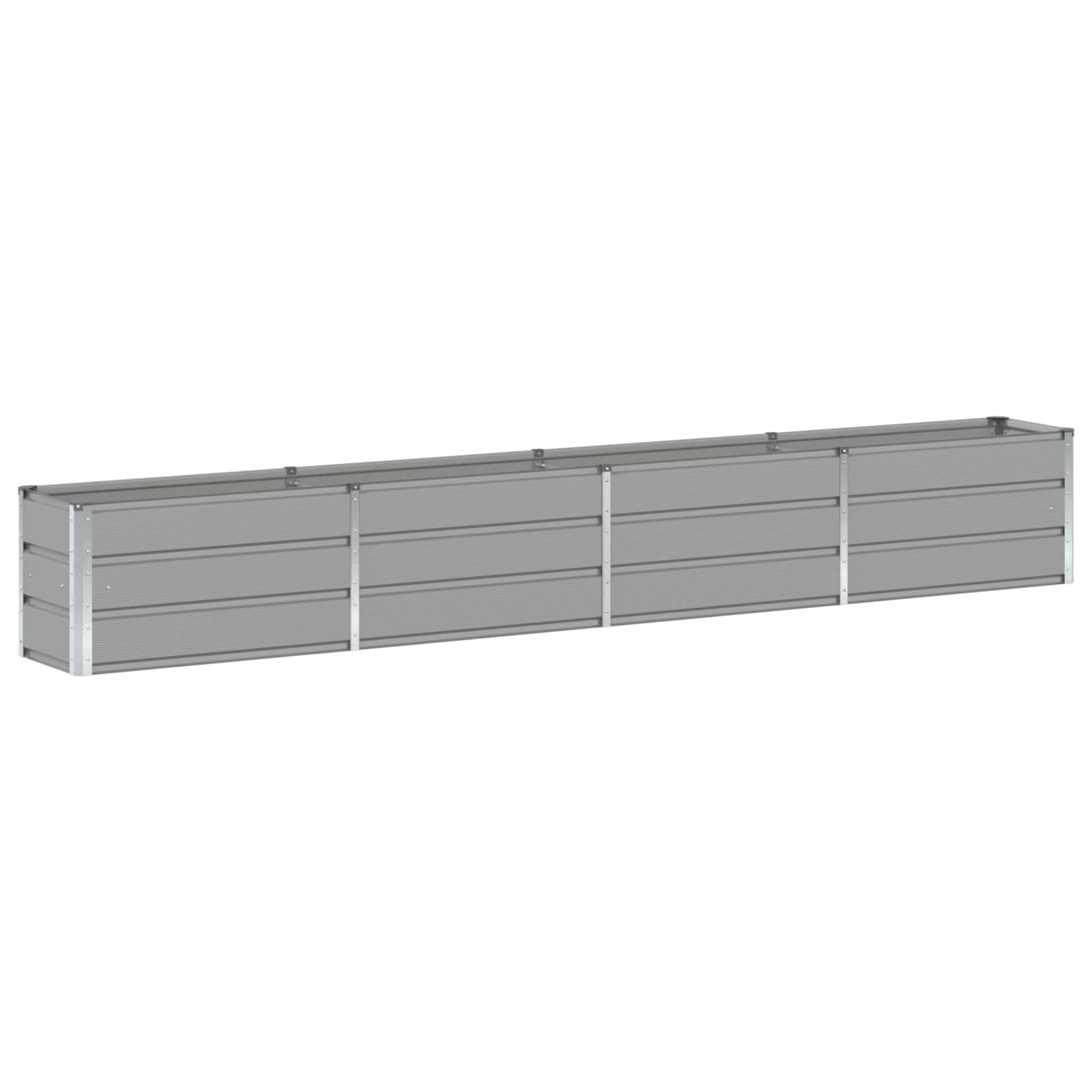 Planter Light Grey 320 x 40 x 45 cm Steel