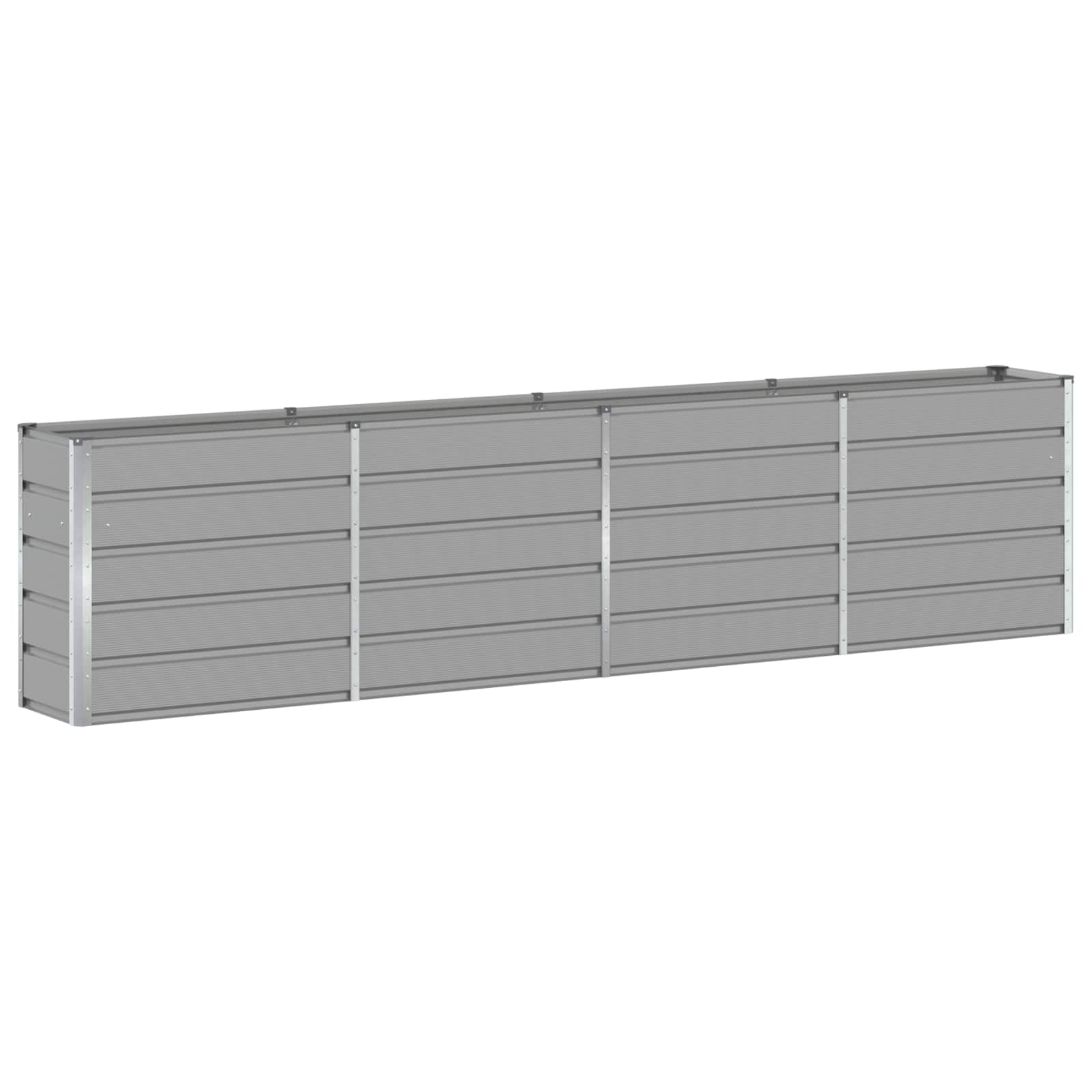 Planter Light Grey 320 x 40 x 75 cm Steel