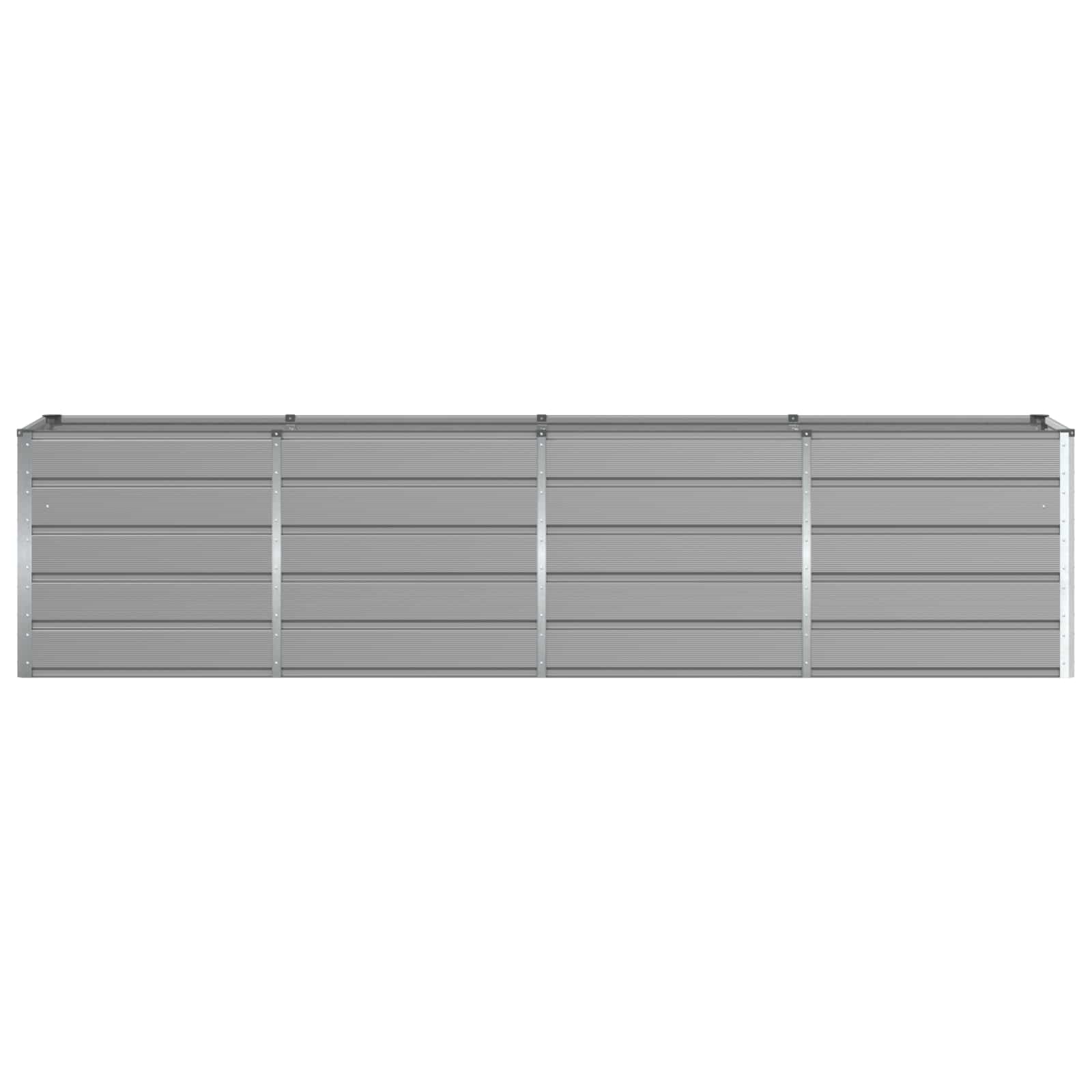 Planter Light Grey 240 x 80 x 75 cm Steel