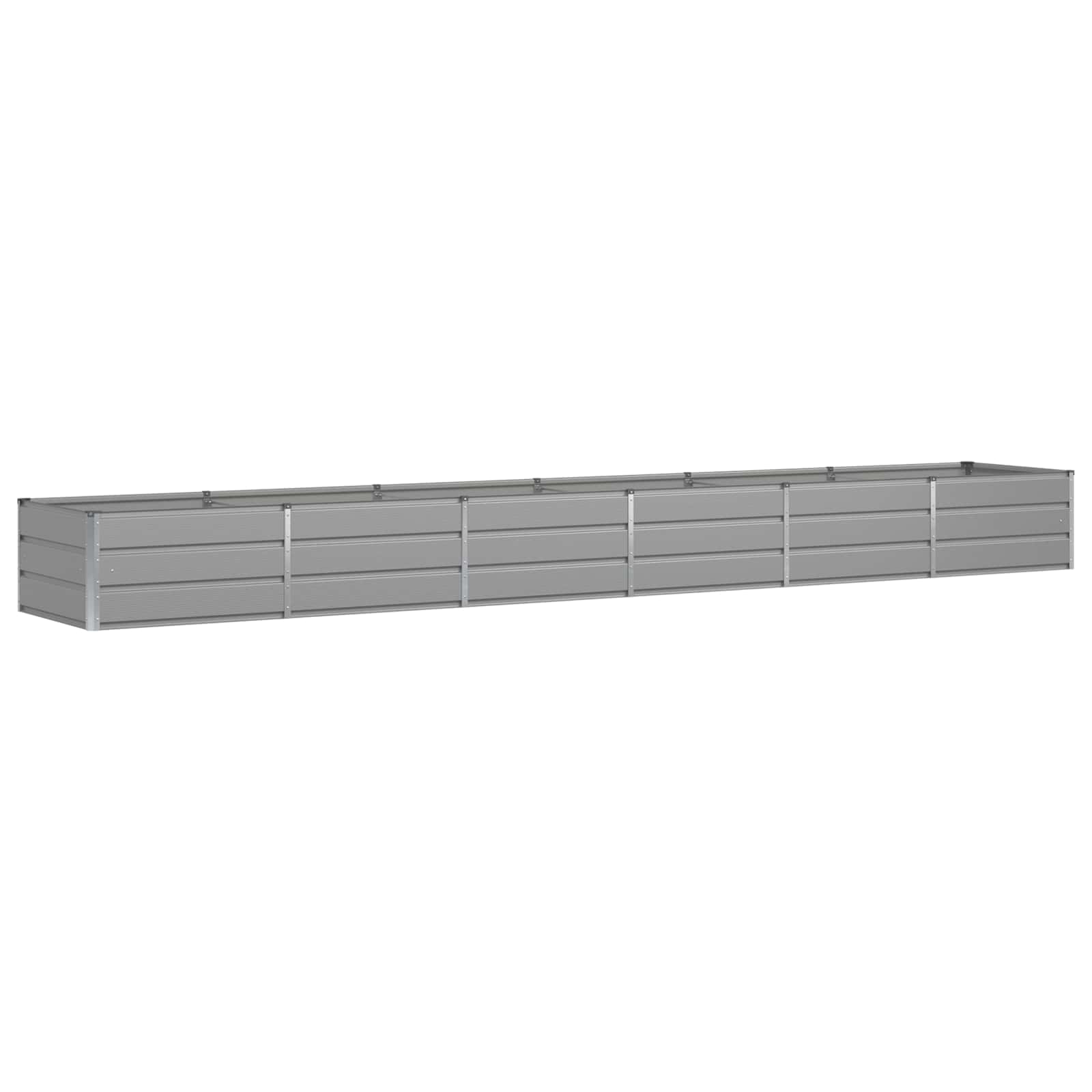 Planter Light Grey 480 x 80 x 45 cm Steel