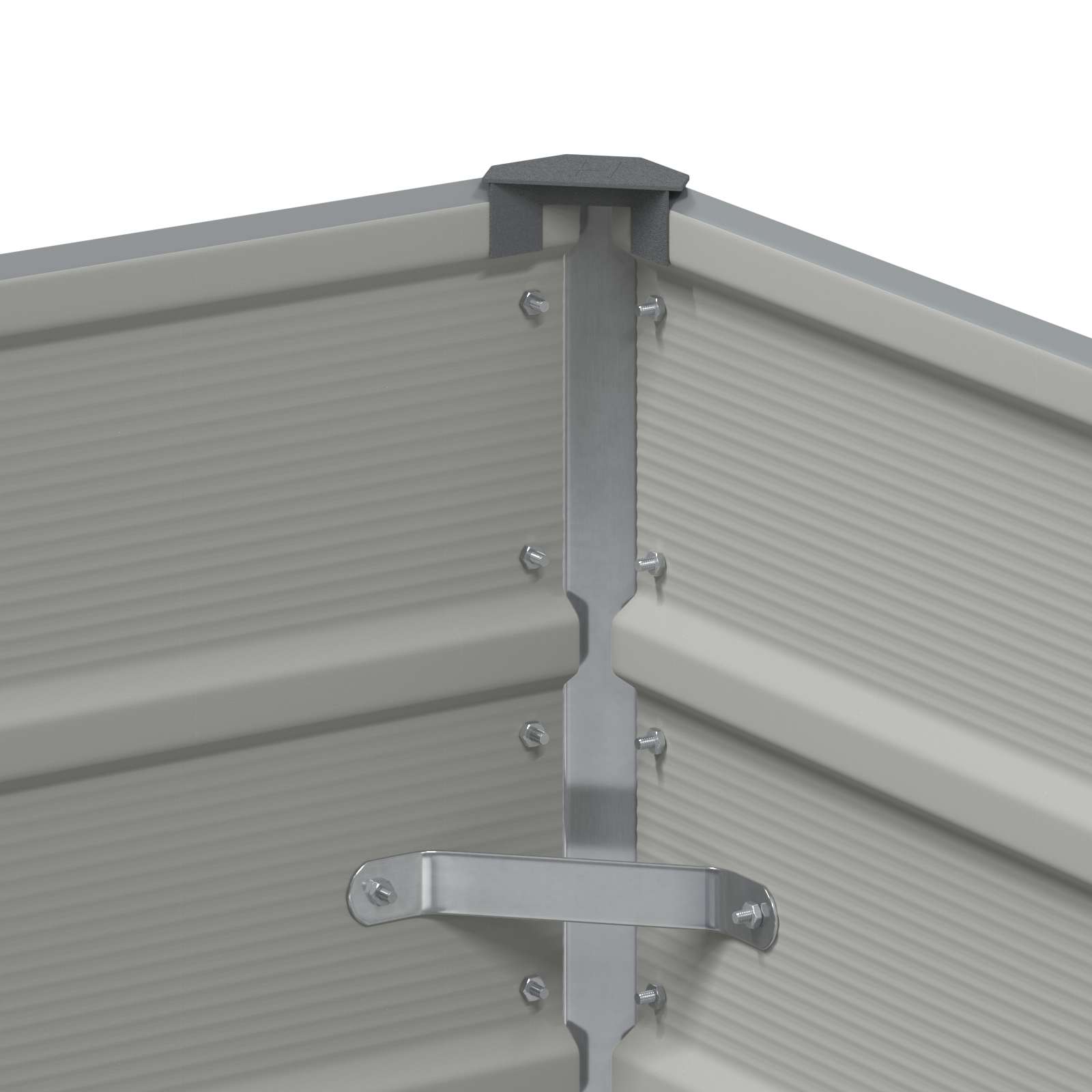 Planter Light Grey 100 x 50 x 45 cm Galvanised Steel
