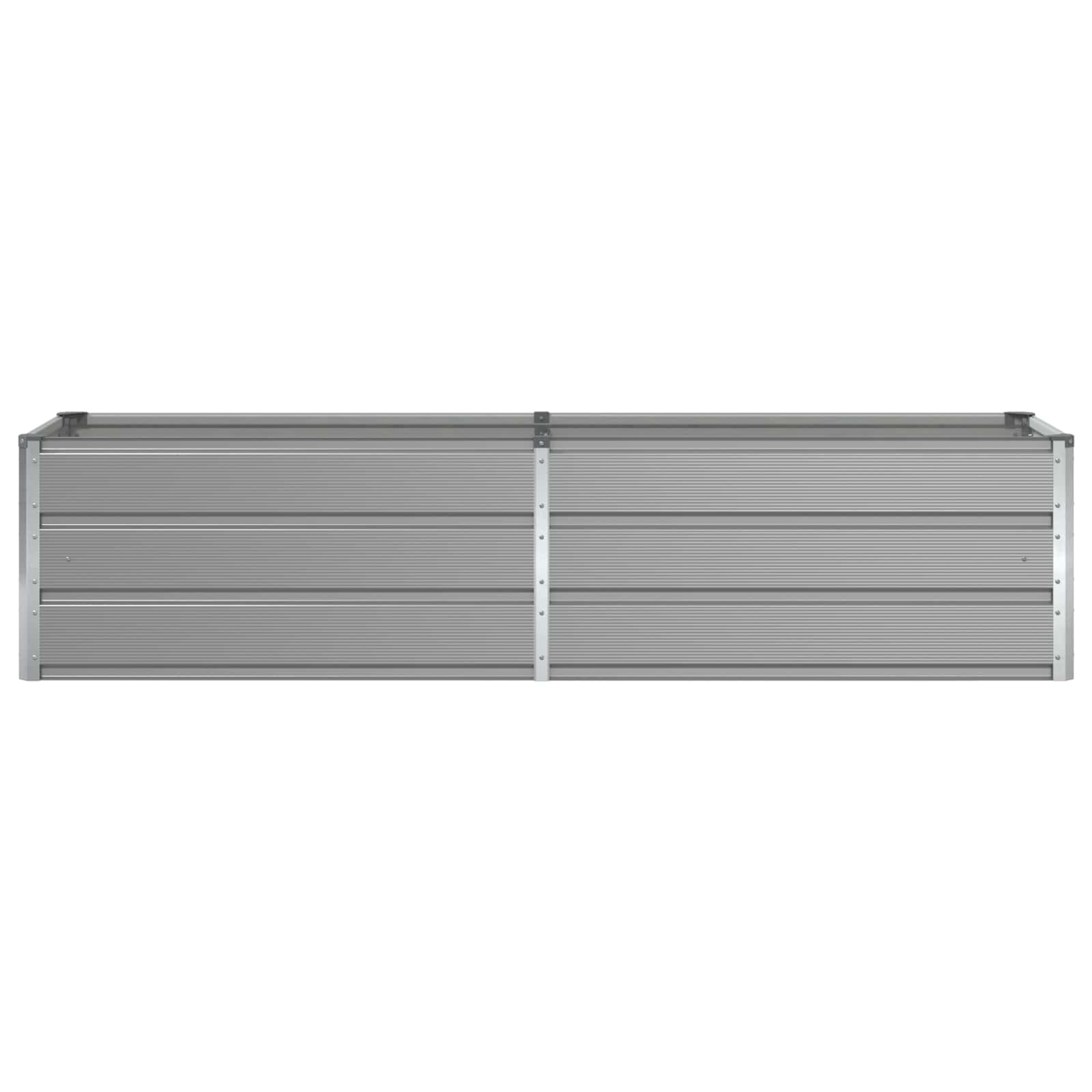 Planter Light Grey 195 x 50 x 45 cm Galvanised Steel