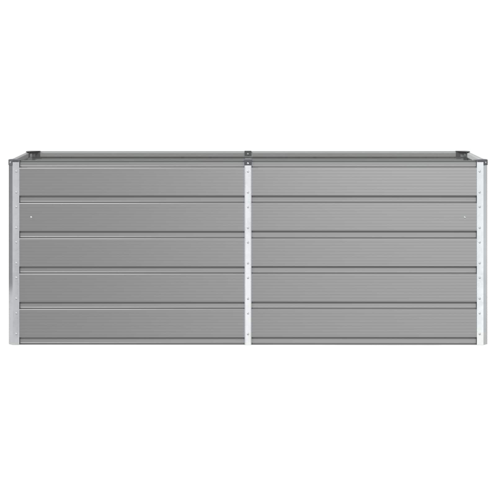 Planter Light Grey 195 x 50 x 75 cm Galvanised Steel