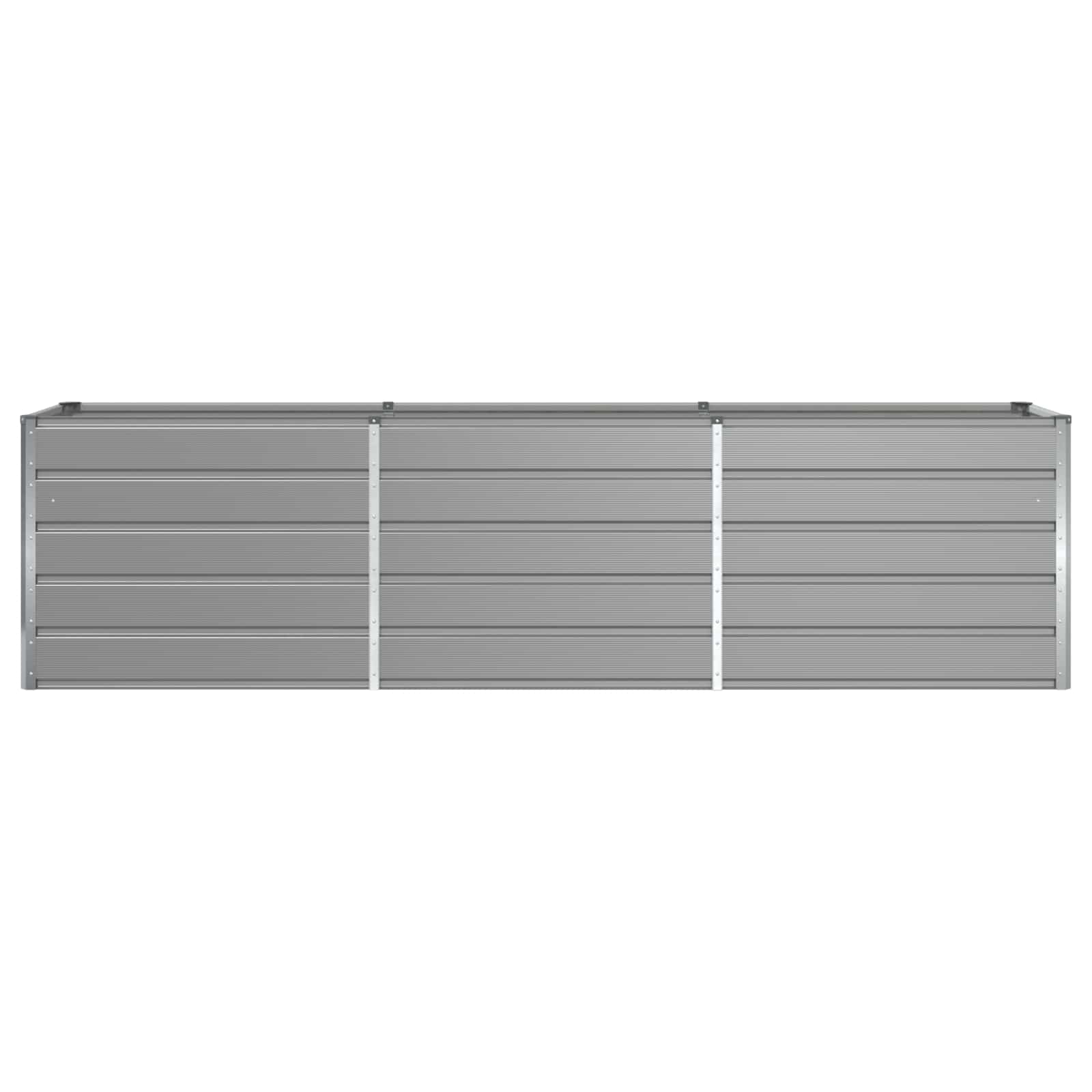 Planter Light Grey 290 x 50 x 75 cm Galvanised Steel