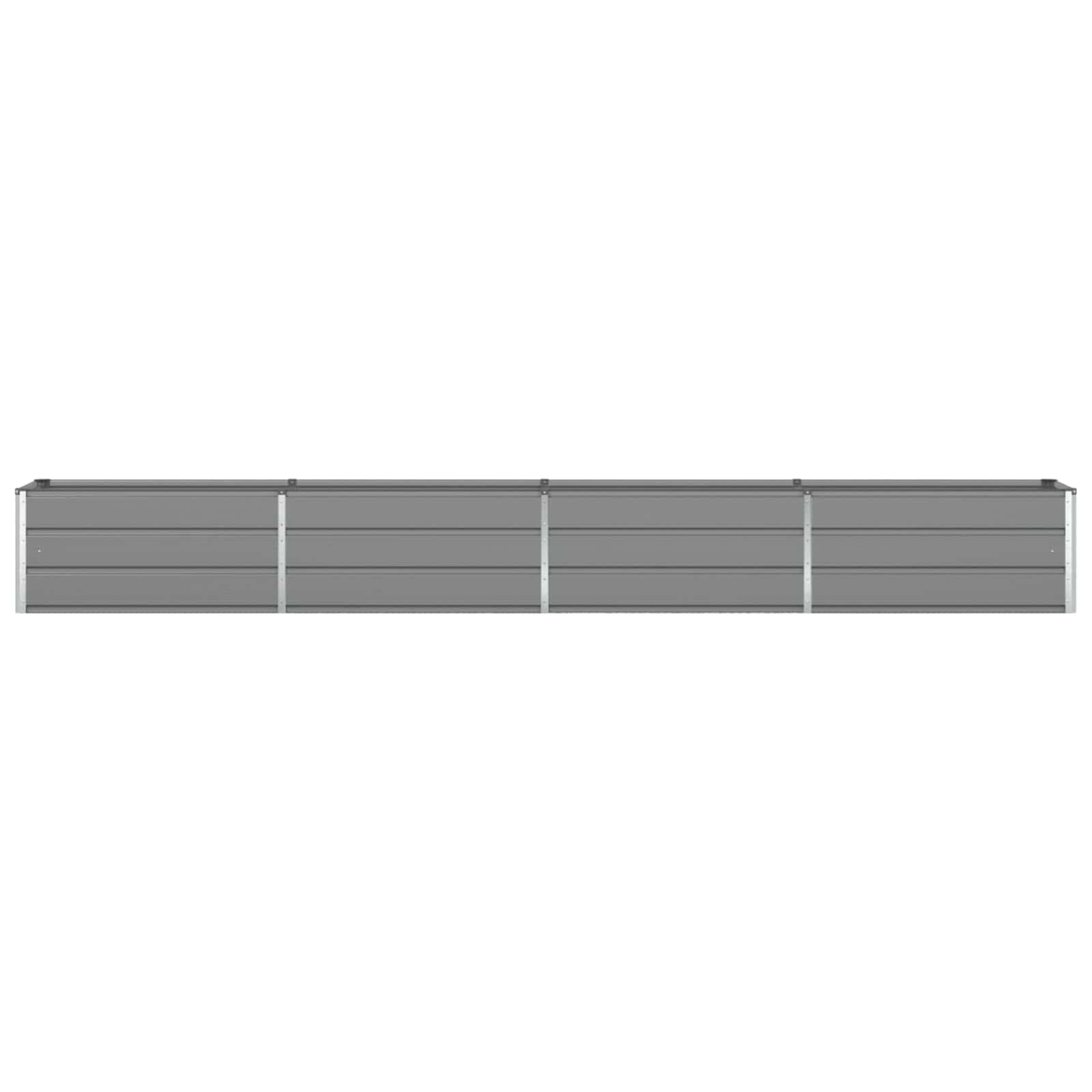Planter Light Grey 385 x 50 x 45 cm Galvanised Steel
