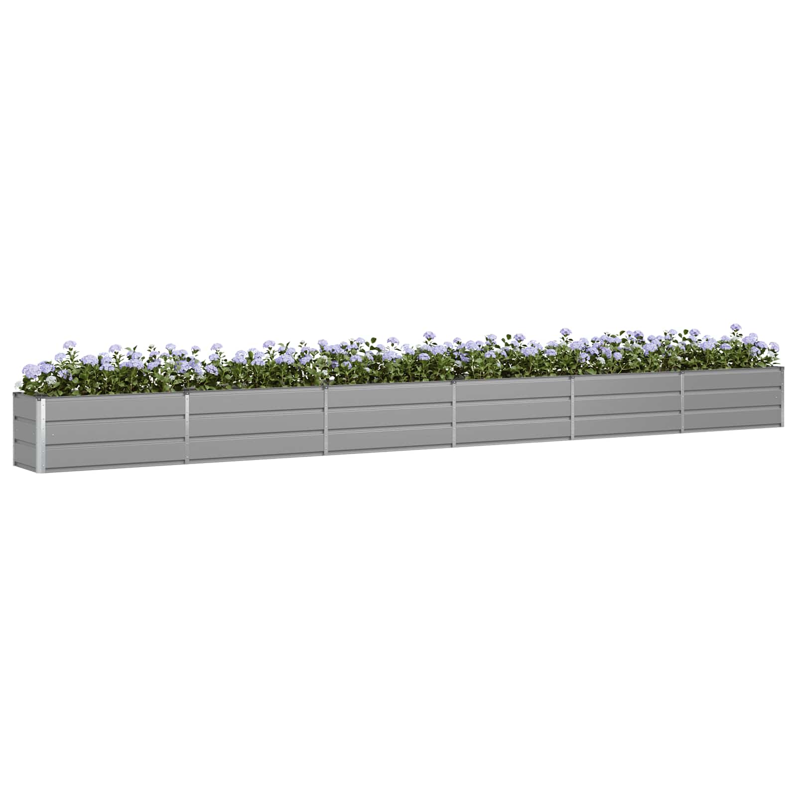 Planter Light Grey 580 x 50 x 45 cm Galvanised Steel