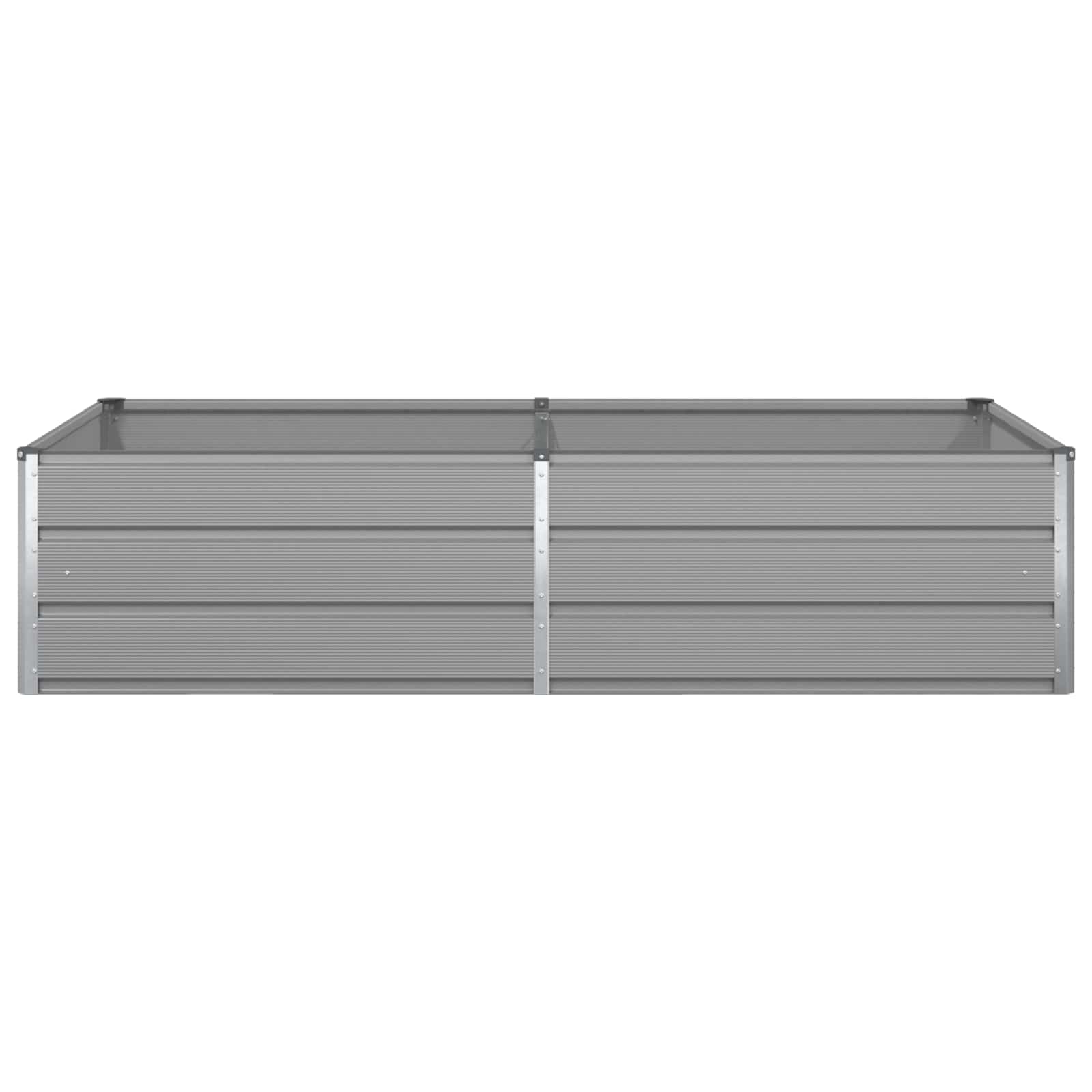 Planter Light Grey 195 x 100 x 45 cm Galvanised Steel