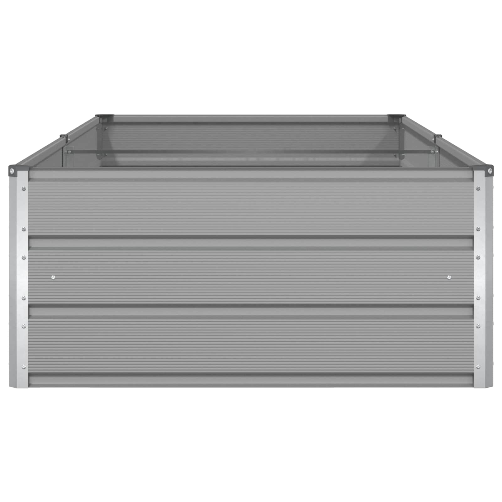 Planter Light Grey 195 x 100 x 45 cm Galvanised Steel