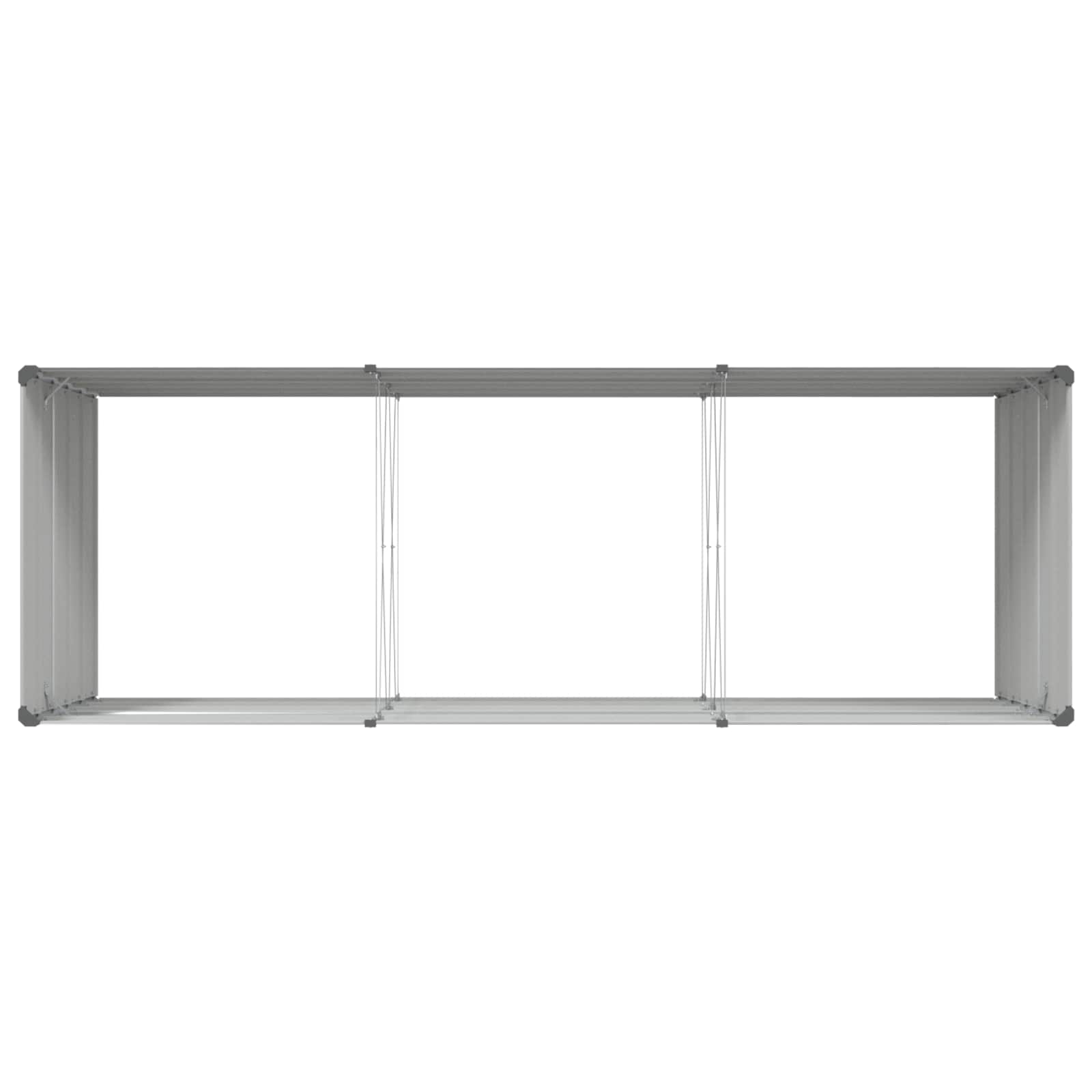 Planter Light Grey 195 x 100 x 45 cm Galvanised Steel