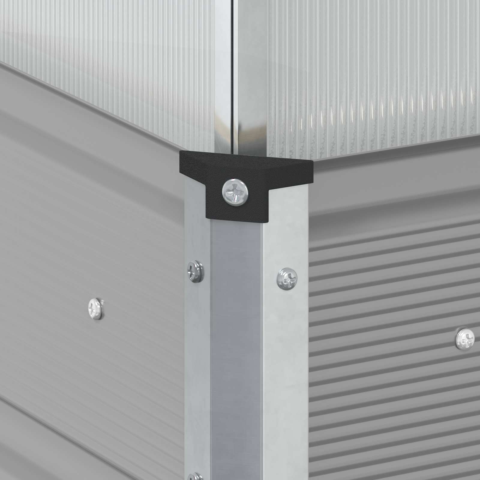 Planter Light Grey 100 x 100 x 77 cm Galvanised Steel