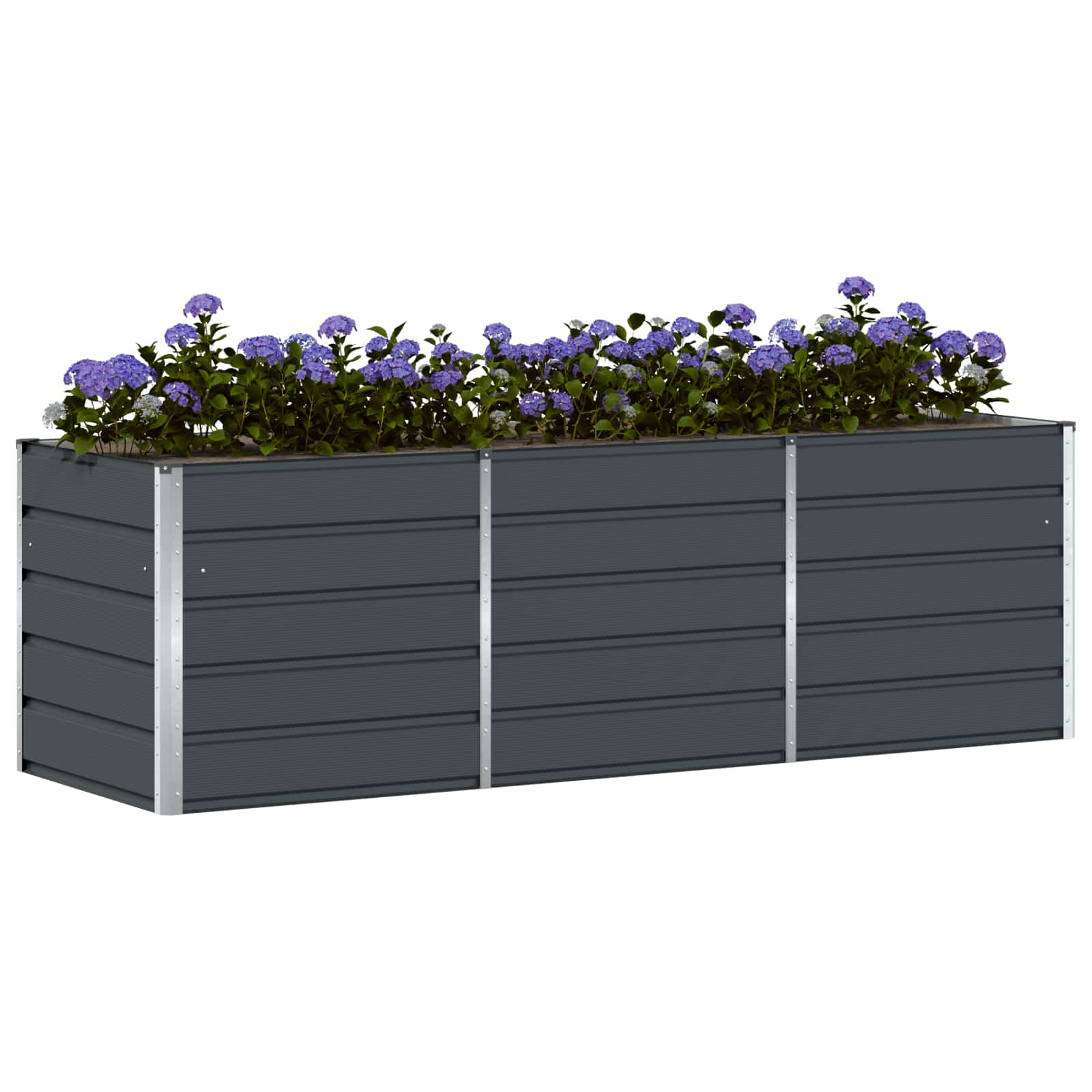 Planter Anthracite 240 x 80 x 75 cm Steel