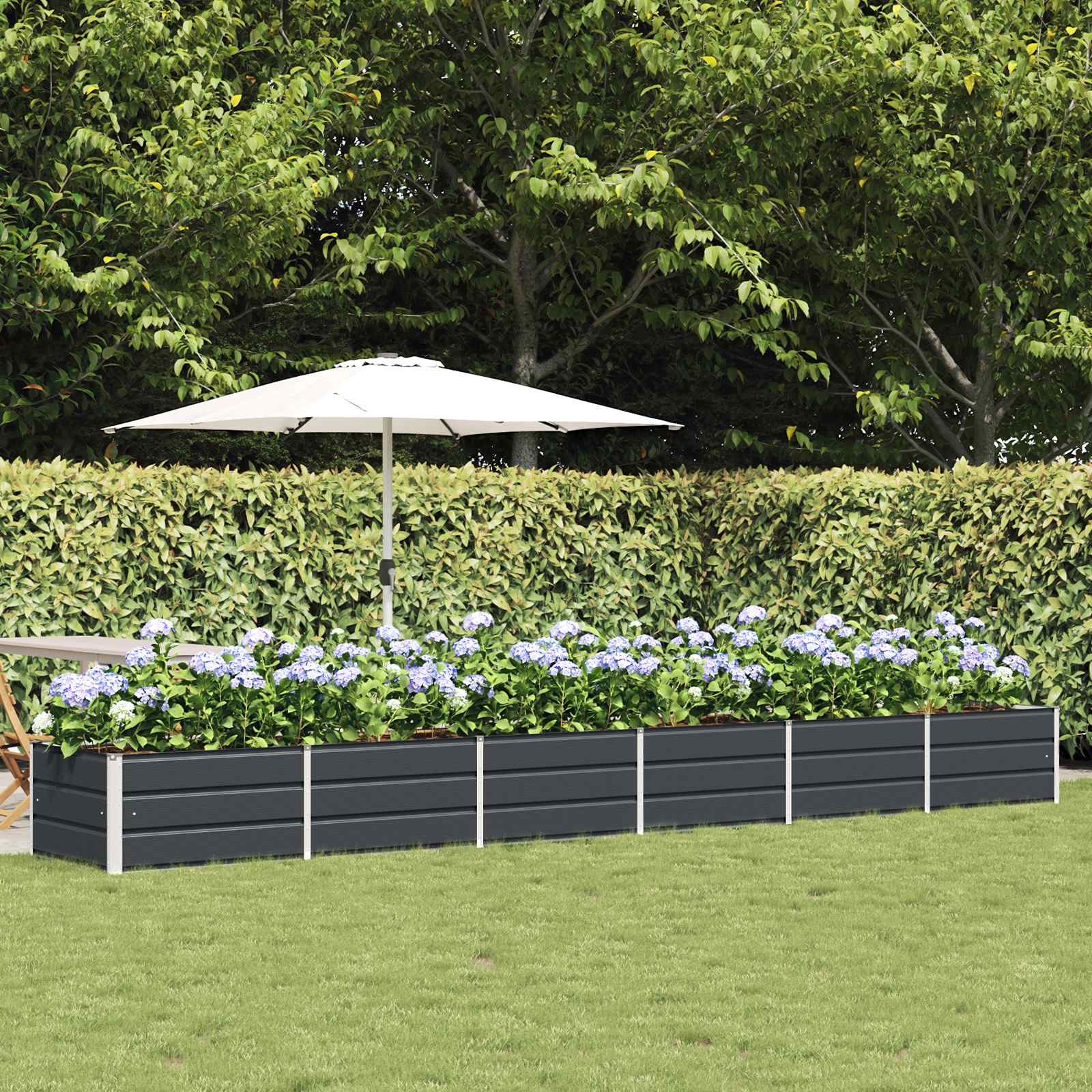 Planter Anthracite 480 x 80 x 45 cm Steel