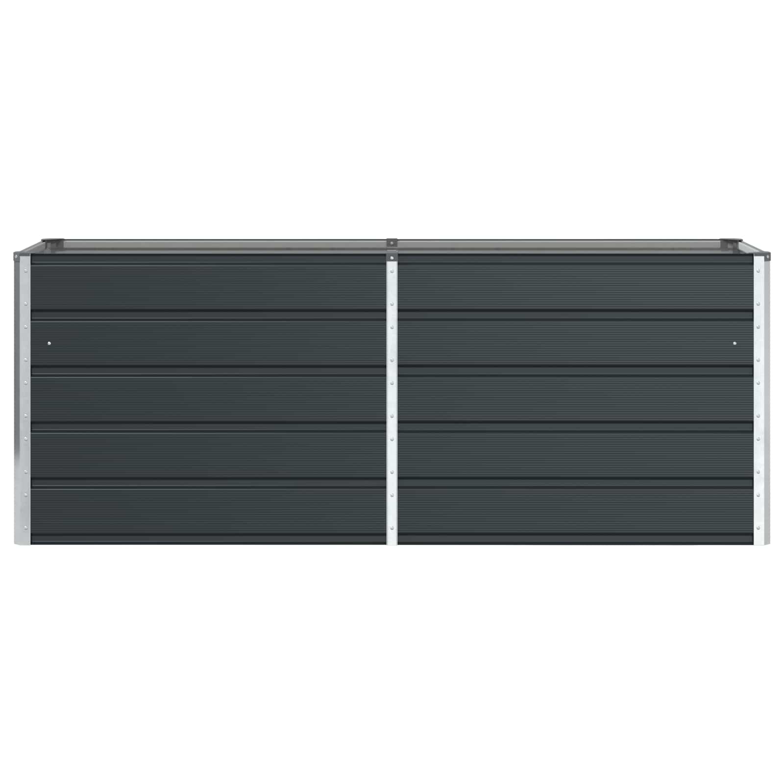Planter Anthracite 195 x 50 x 75 cm Galvanised Steel