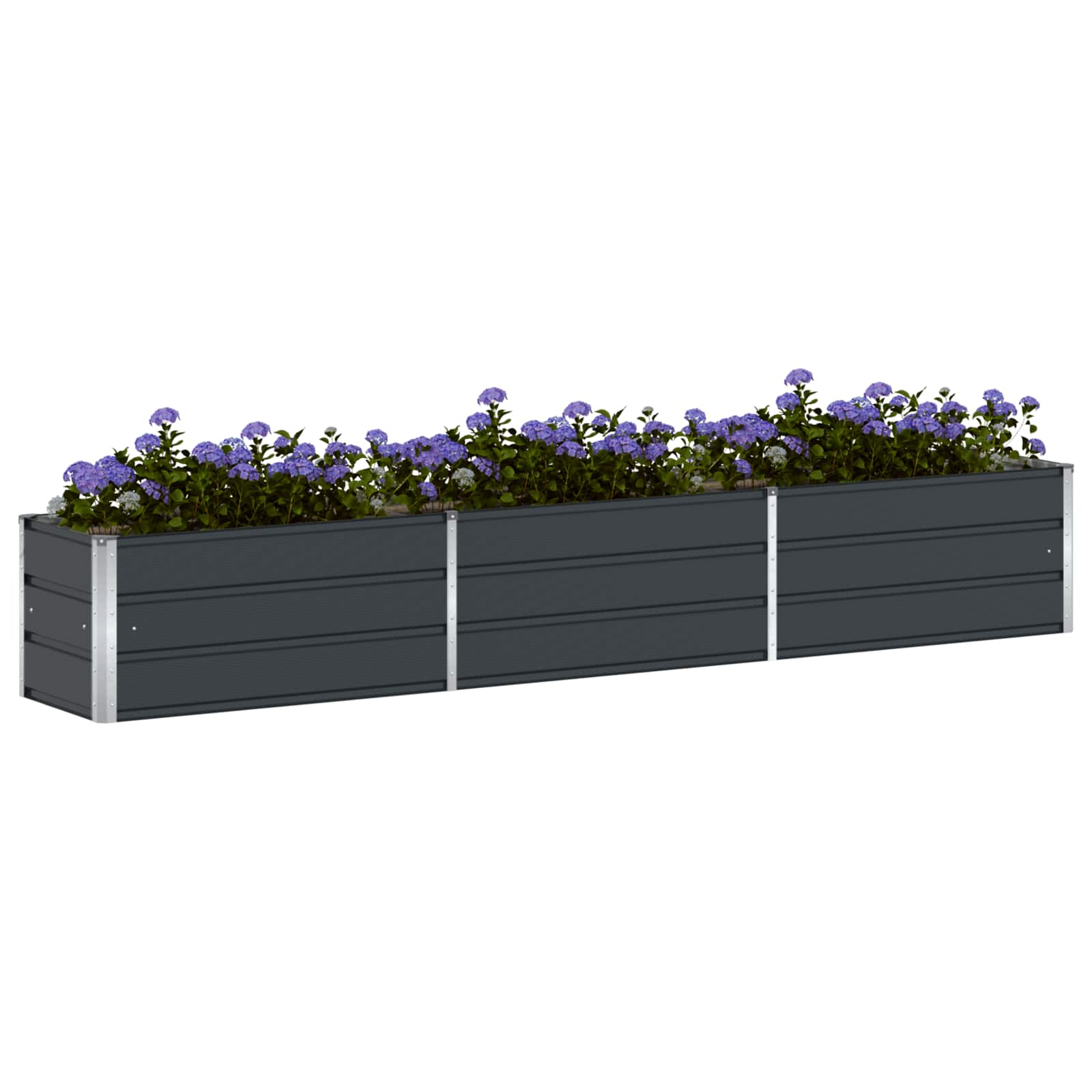 Planter Anthracite 290 x 50 x 45 cm Galvanised Steel