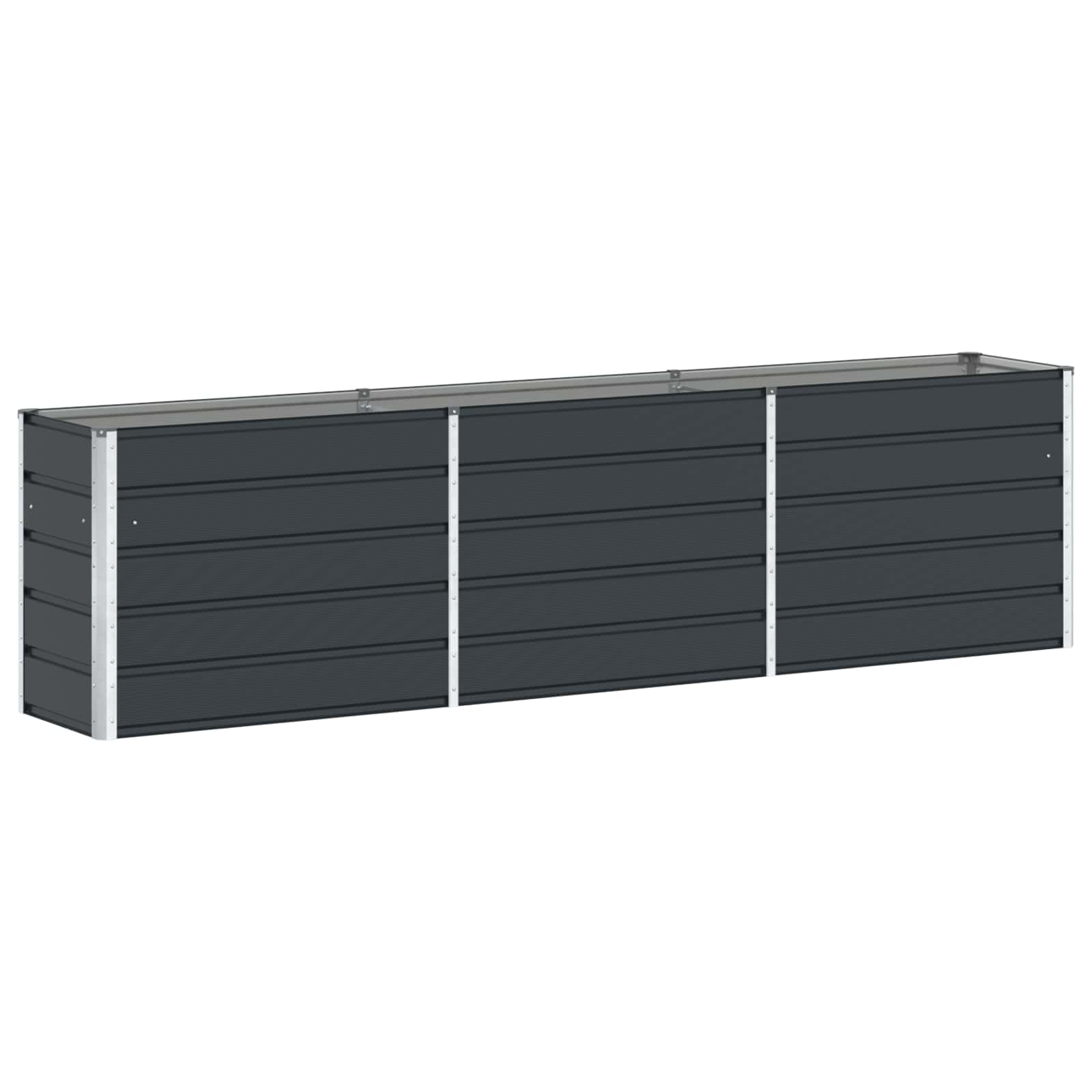 Planter Anthracite 290 x 50 x 75 cm Galvanised Steel
