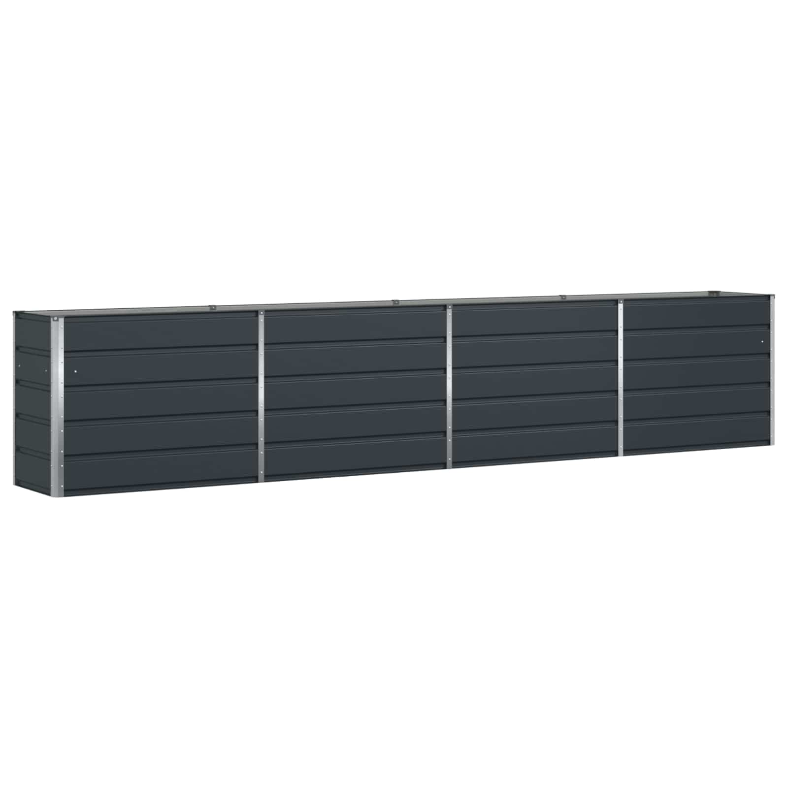 Planter Anthracite 385 x 50 x 75 cm Galvanised Steel