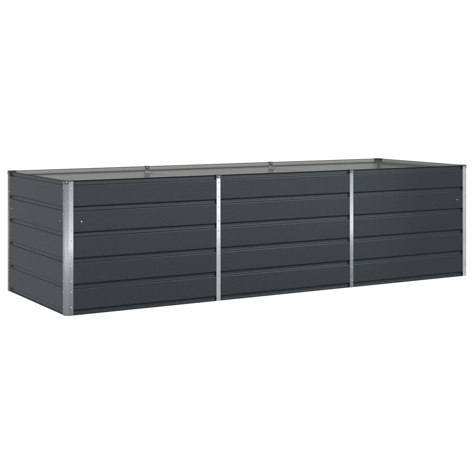 Planter Anthracite 195 x 100 x 45 cm Galvanised Steel