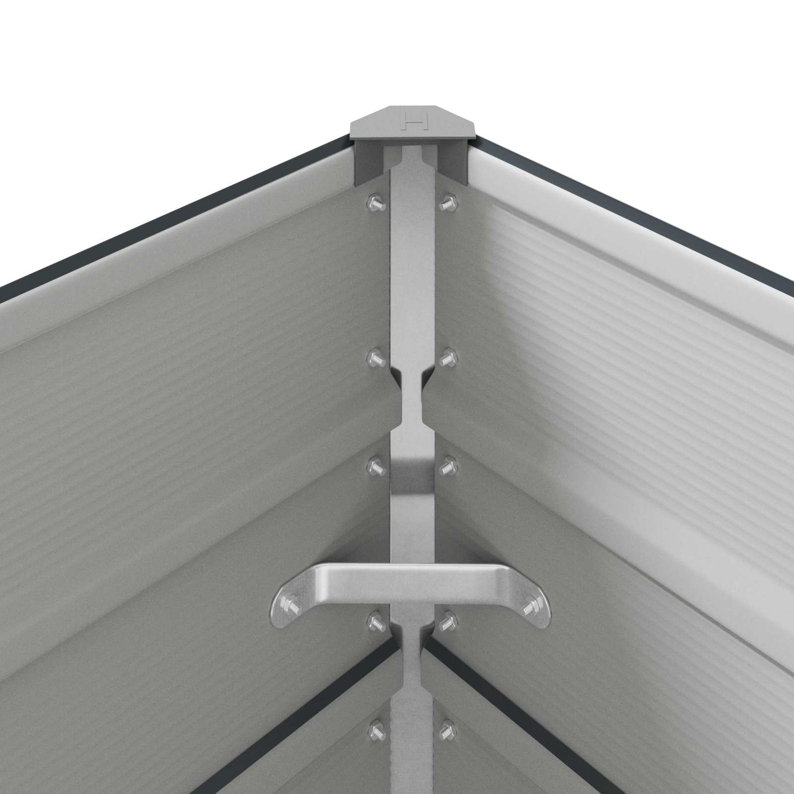 Planter Anthracite 195 x 100 x 45 cm Galvanised Steel