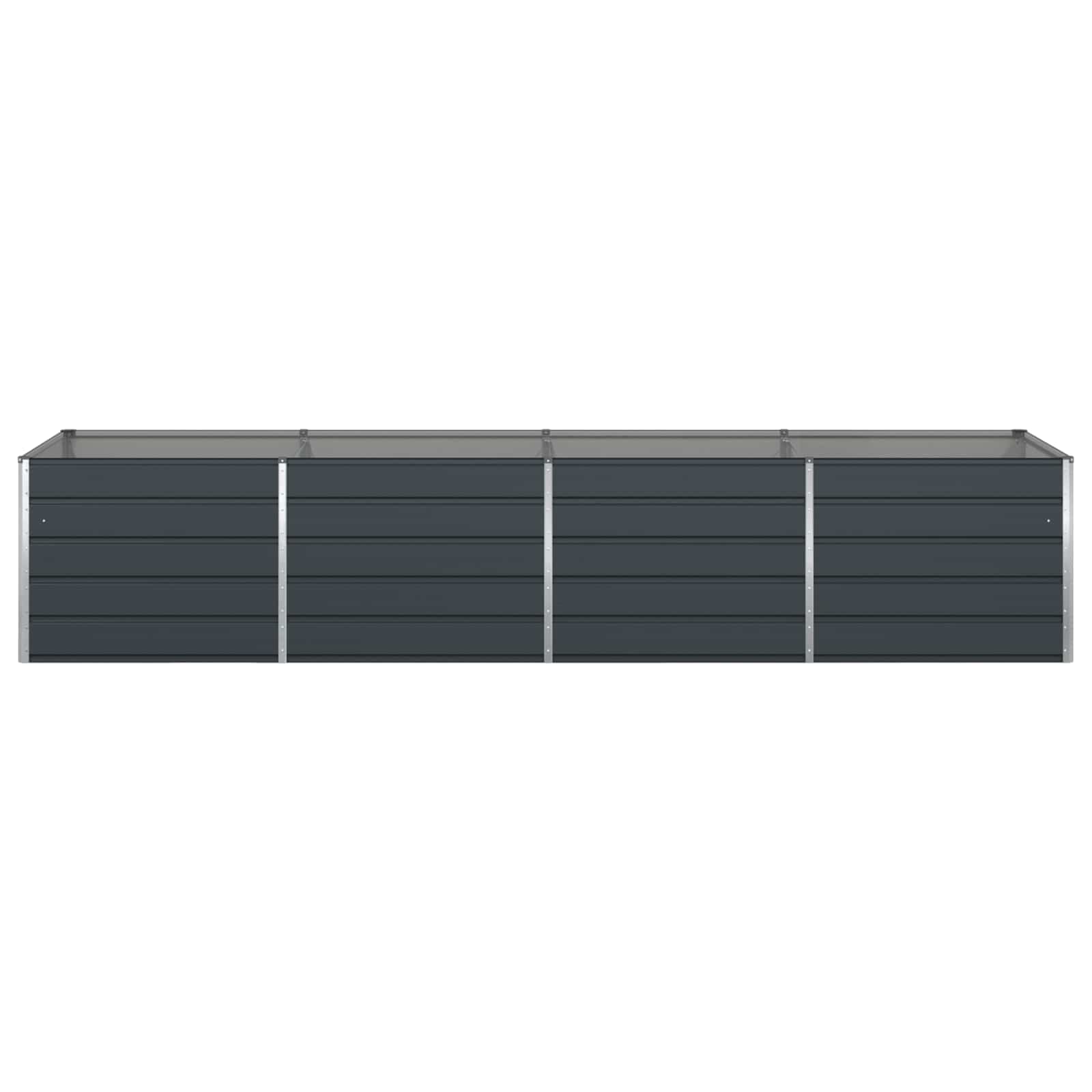 Planter Anthracite 385 x 100 x 75 cm Galvanised Steel