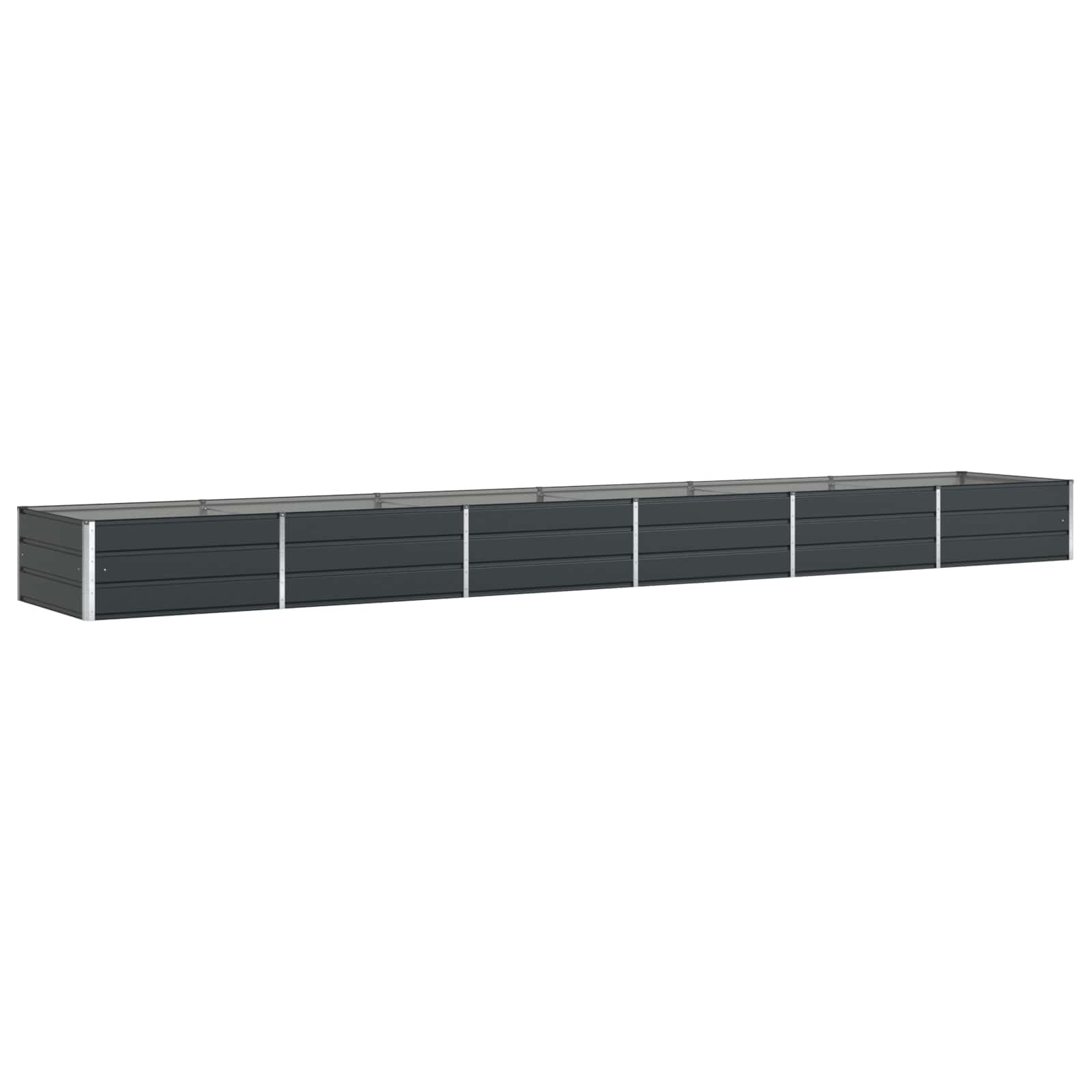 Planter Anthracite 580 x 100 x 45 cm Galvanised Steel