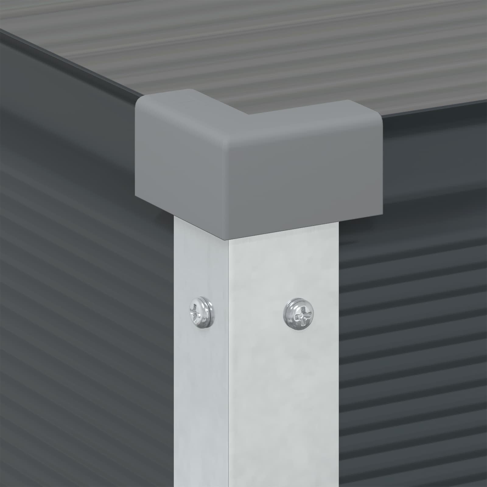 Planter Anthracite 100 x 45 x 90 cm Galvanised Steel