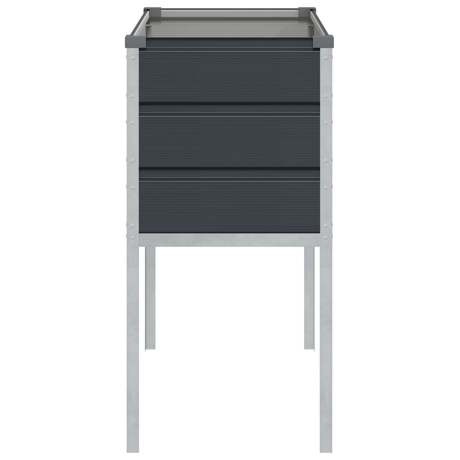 Planter Anthracite 100 x 45 x 90 cm Galvanised Steel
