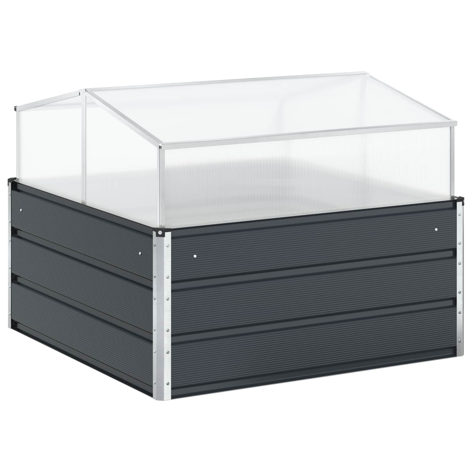 Planter Anthracite 100 x 100 x 77 cm Galvanised Steel