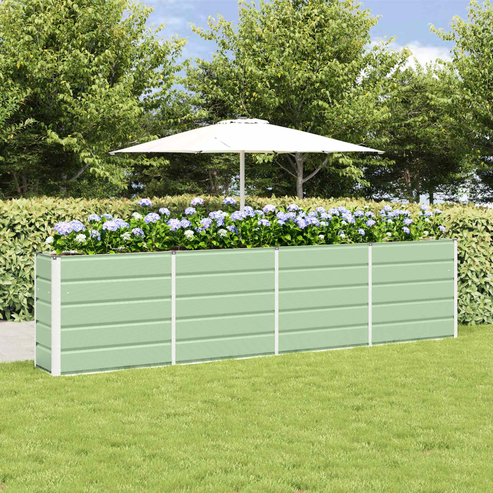 Planter Green 320 x 40 x 75 cm Steel