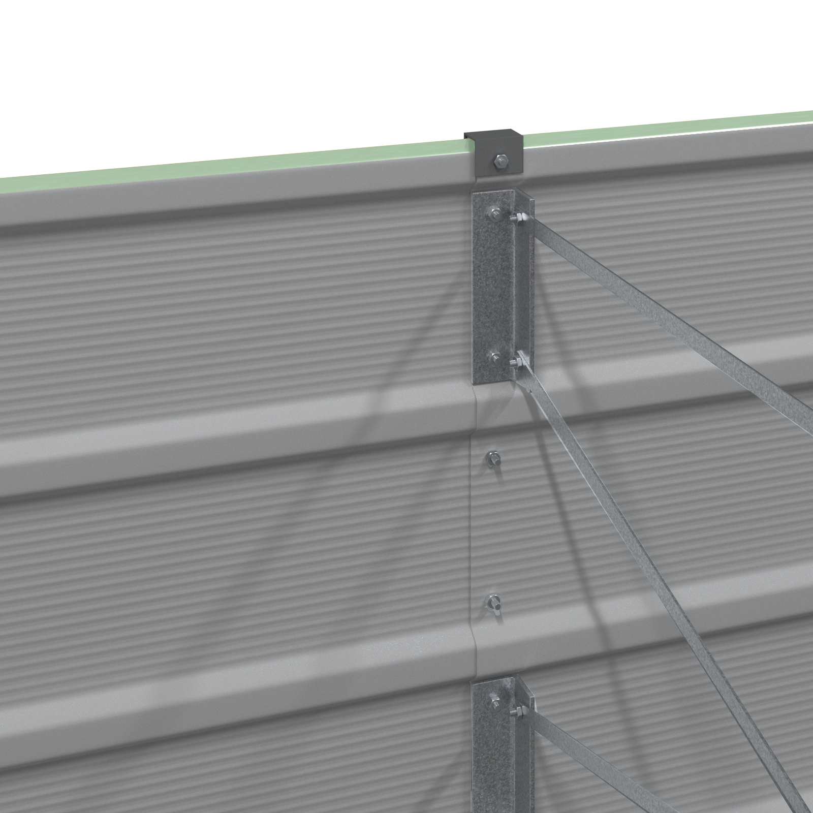 Planter Green 240 x 80 x 75 cm Steel