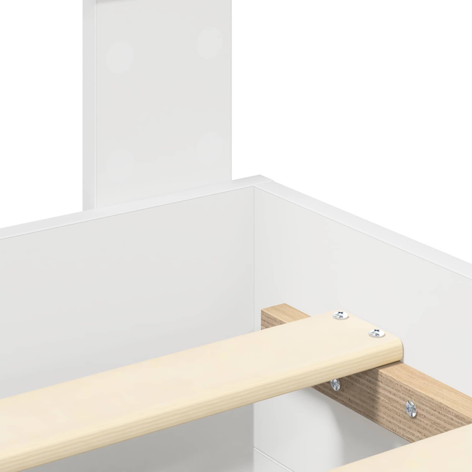 Bed Frame with Drawer White 150 x 200 cm Engineered Wood