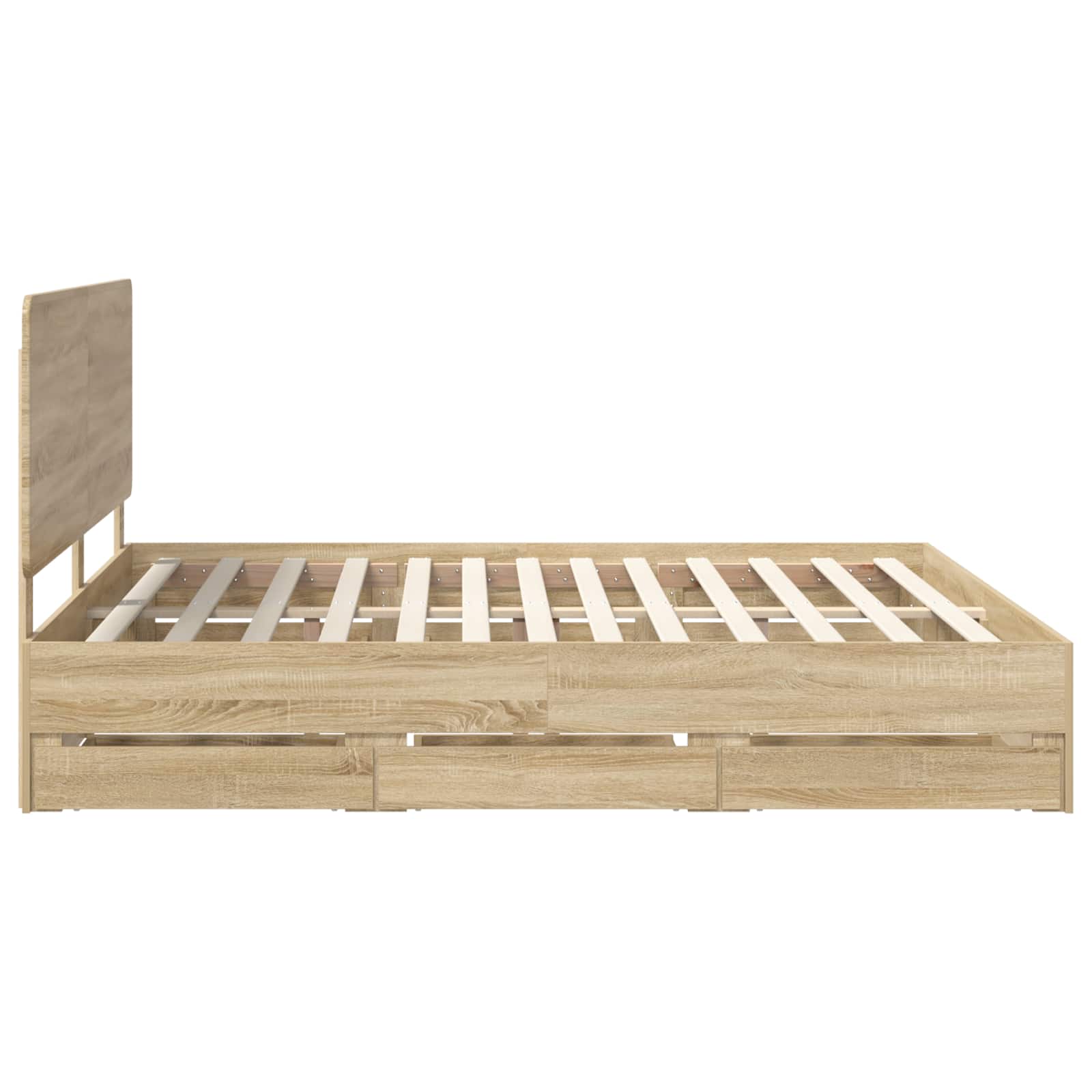 Bed Frame with Drawer Sonoma Oak 180 x 200 cm Engineered Wood