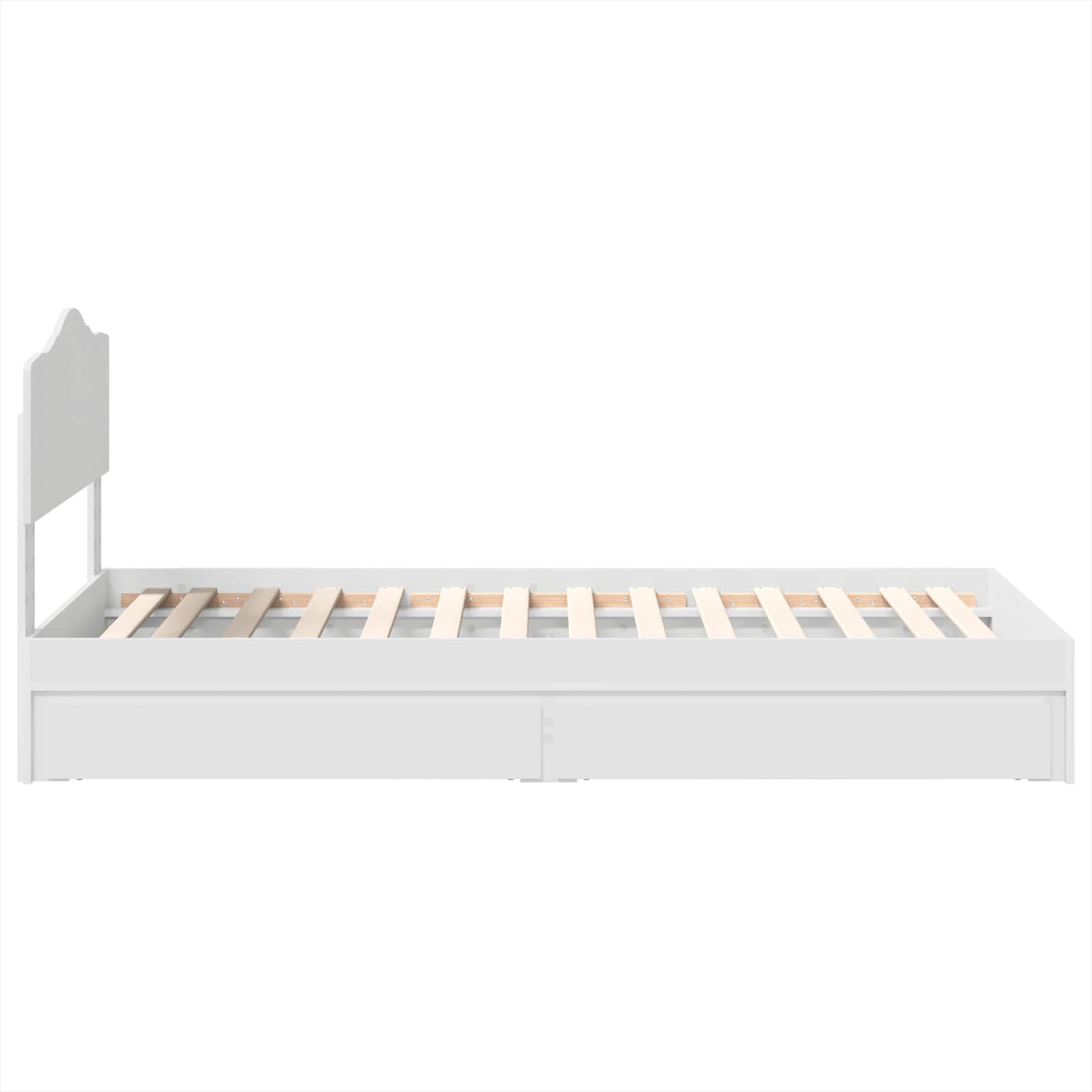 Storage Bed with Drawer White 90 x 190 cm Engineered Wood