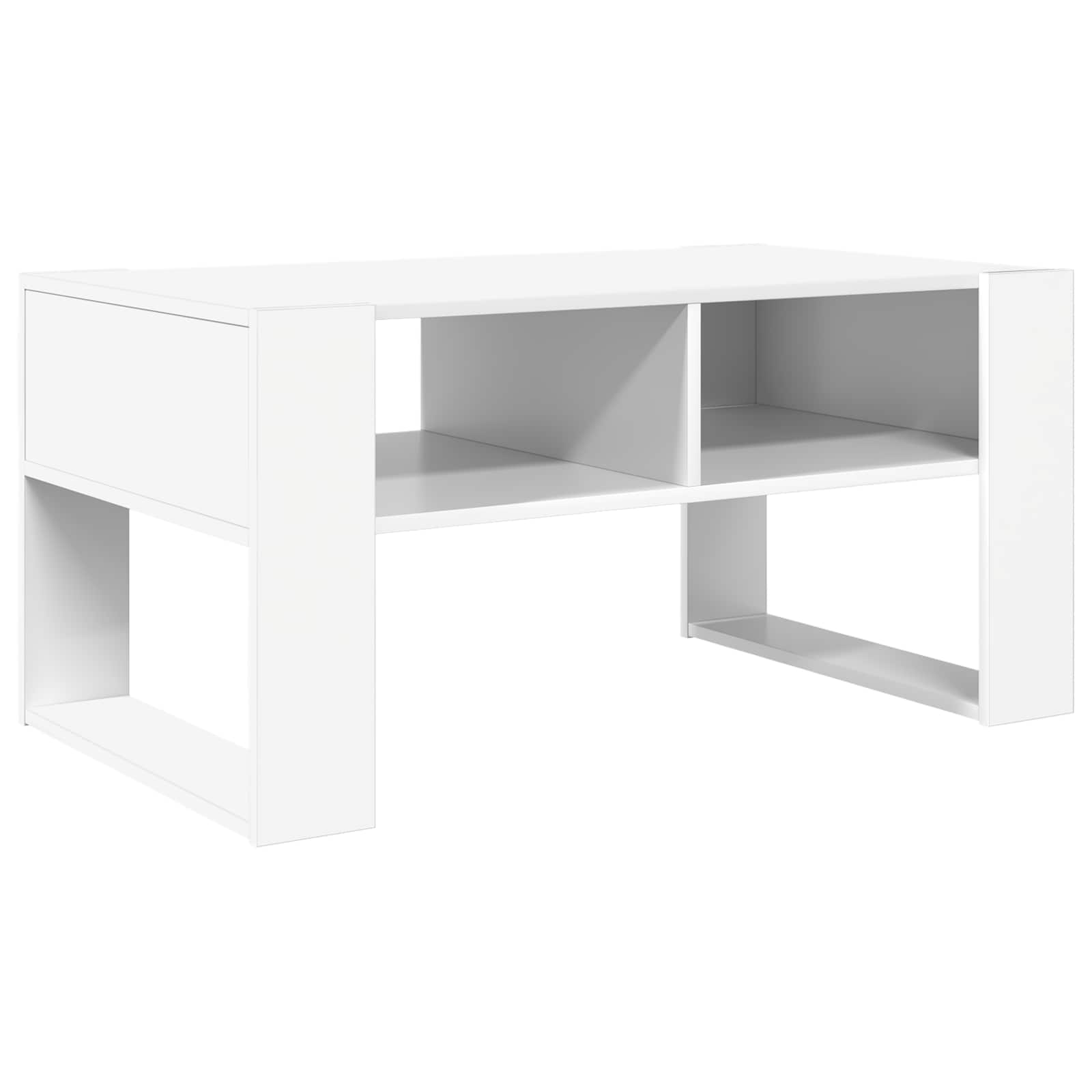 Coffee Table with Storage White 92 x 53 x 45 cm Engineered Wood