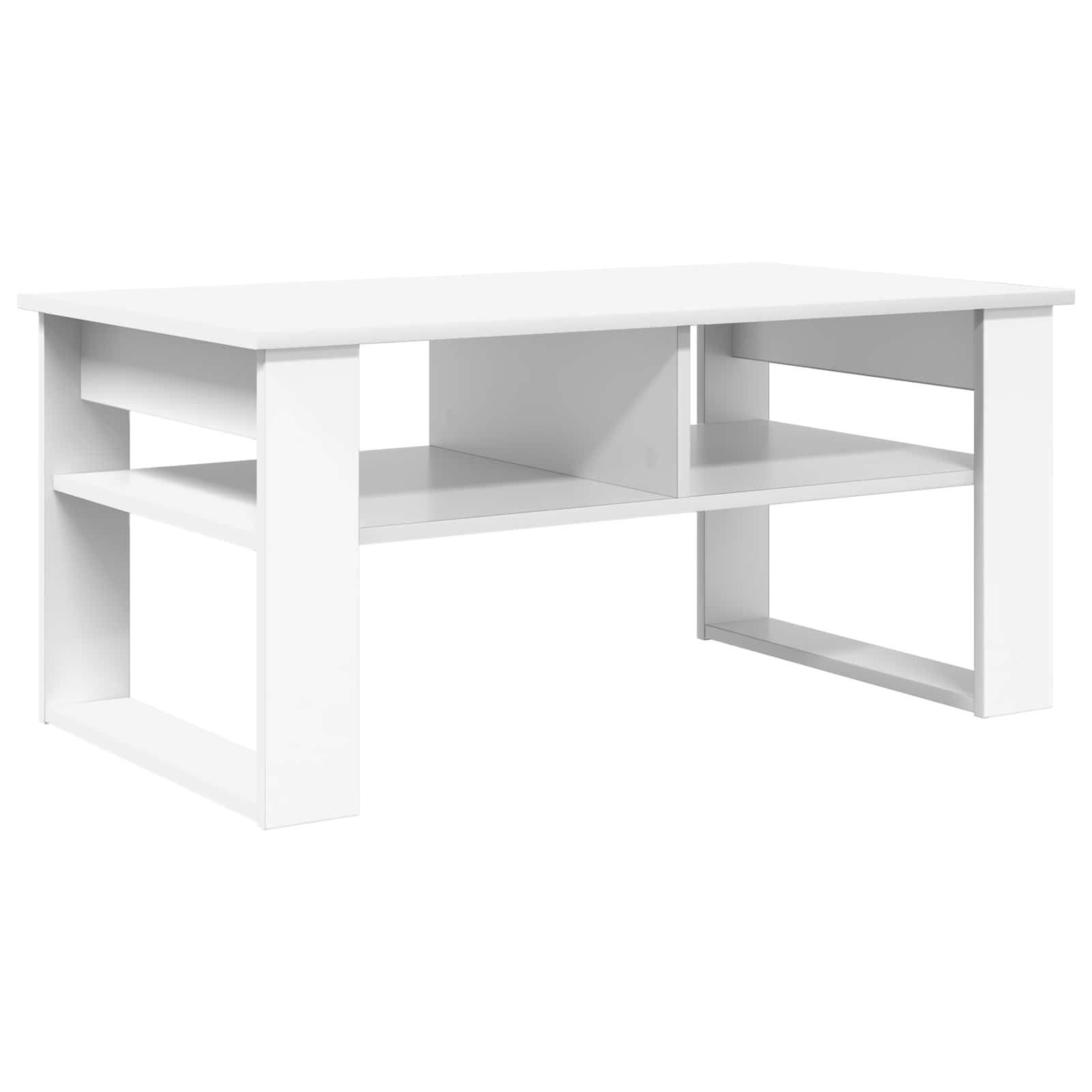 Coffee Table with Storage White 96 x 54 x 44 cm Engineered Wood