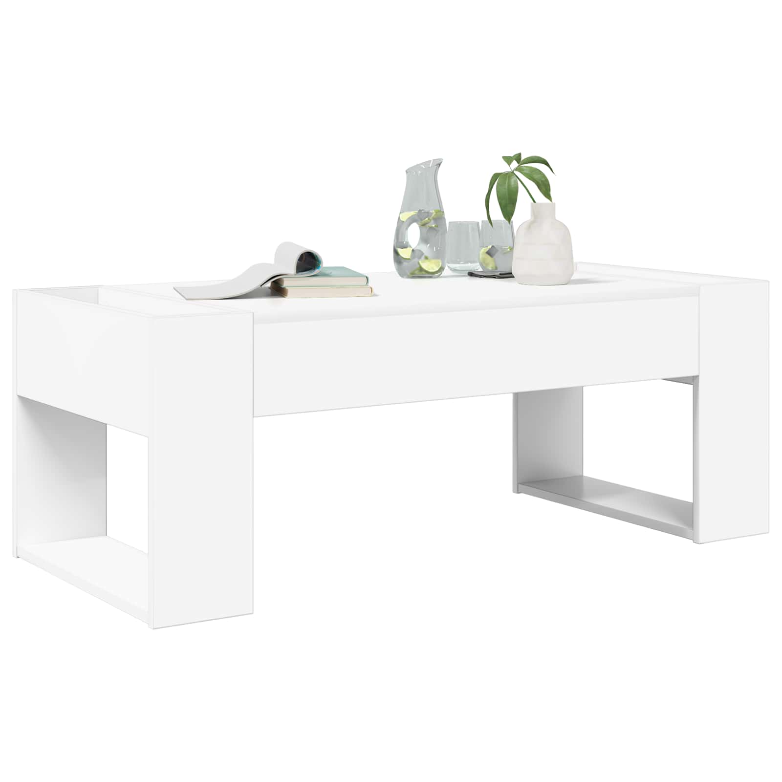 Coffee Table White 110 x 50 x 41 cm Engineered Wood