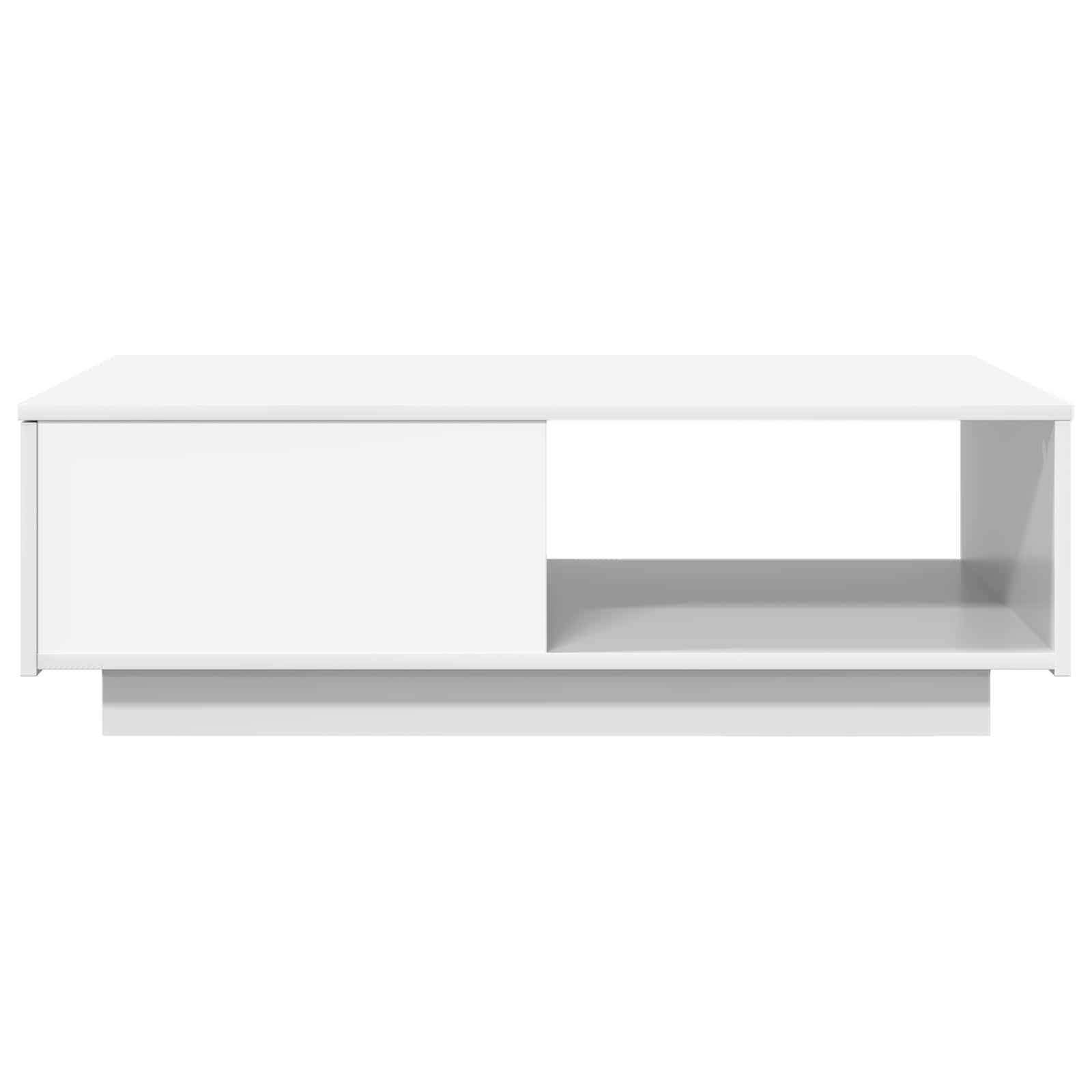 Coffee Table with Drawer White 95 x 55 x 31 cm Engineered Wood