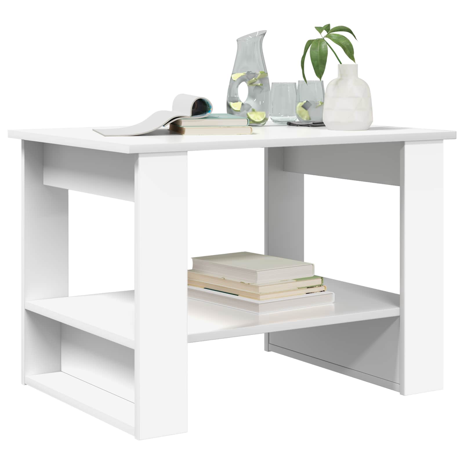 Coffee Table White 72 x 50 x 50 cm Engineered Wood