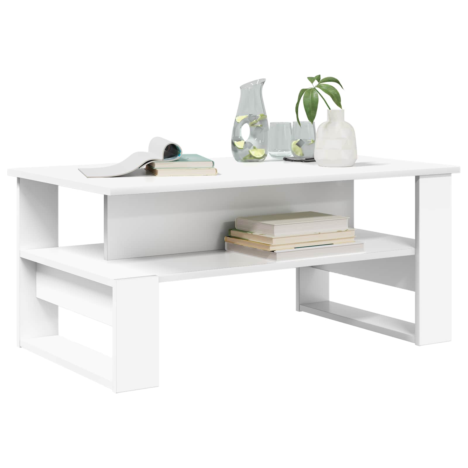 Coffee Table White 90 x 50 x 40 cm Engineered Wood