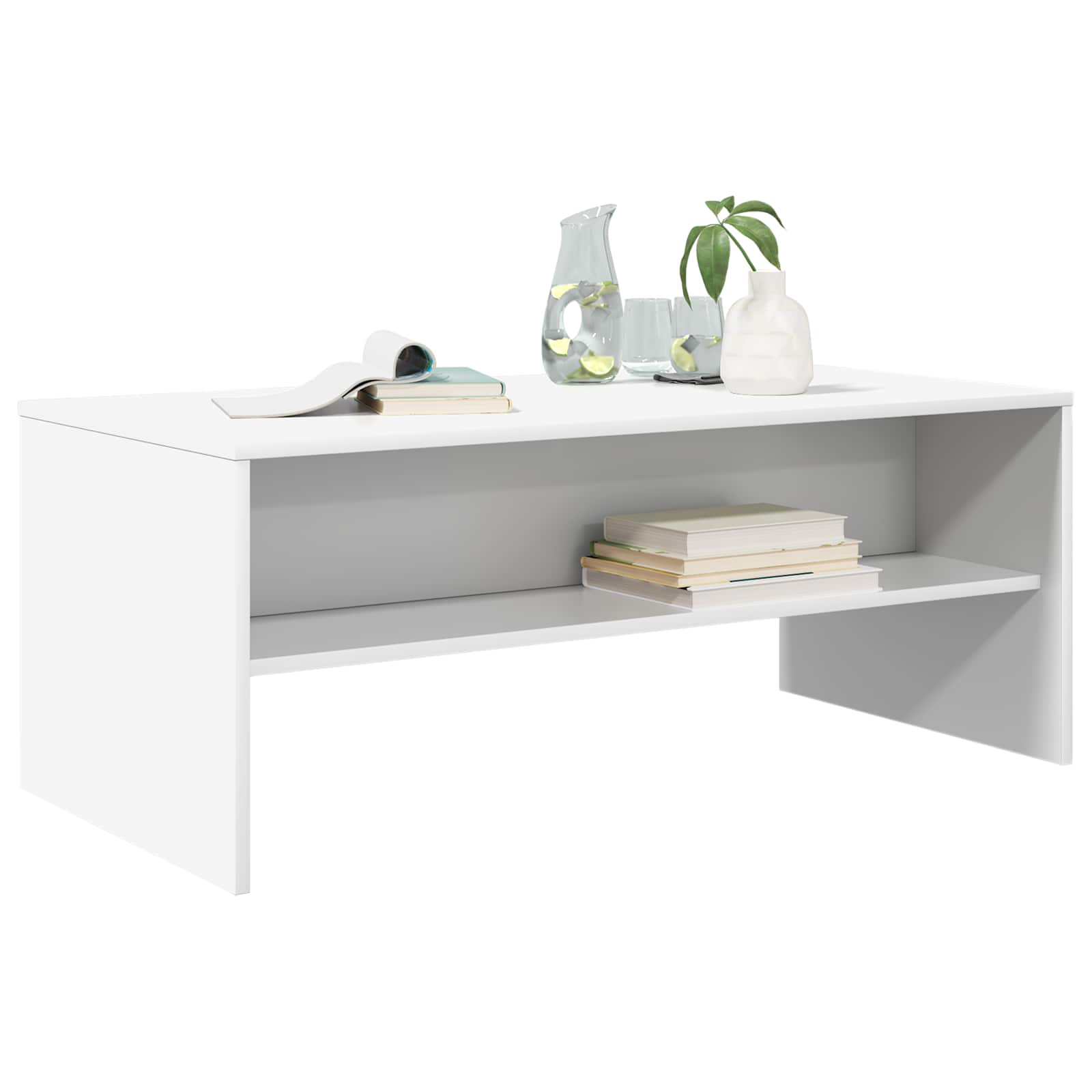 Coffee Table White 100 x 50 x 40 cm Engineered Wood