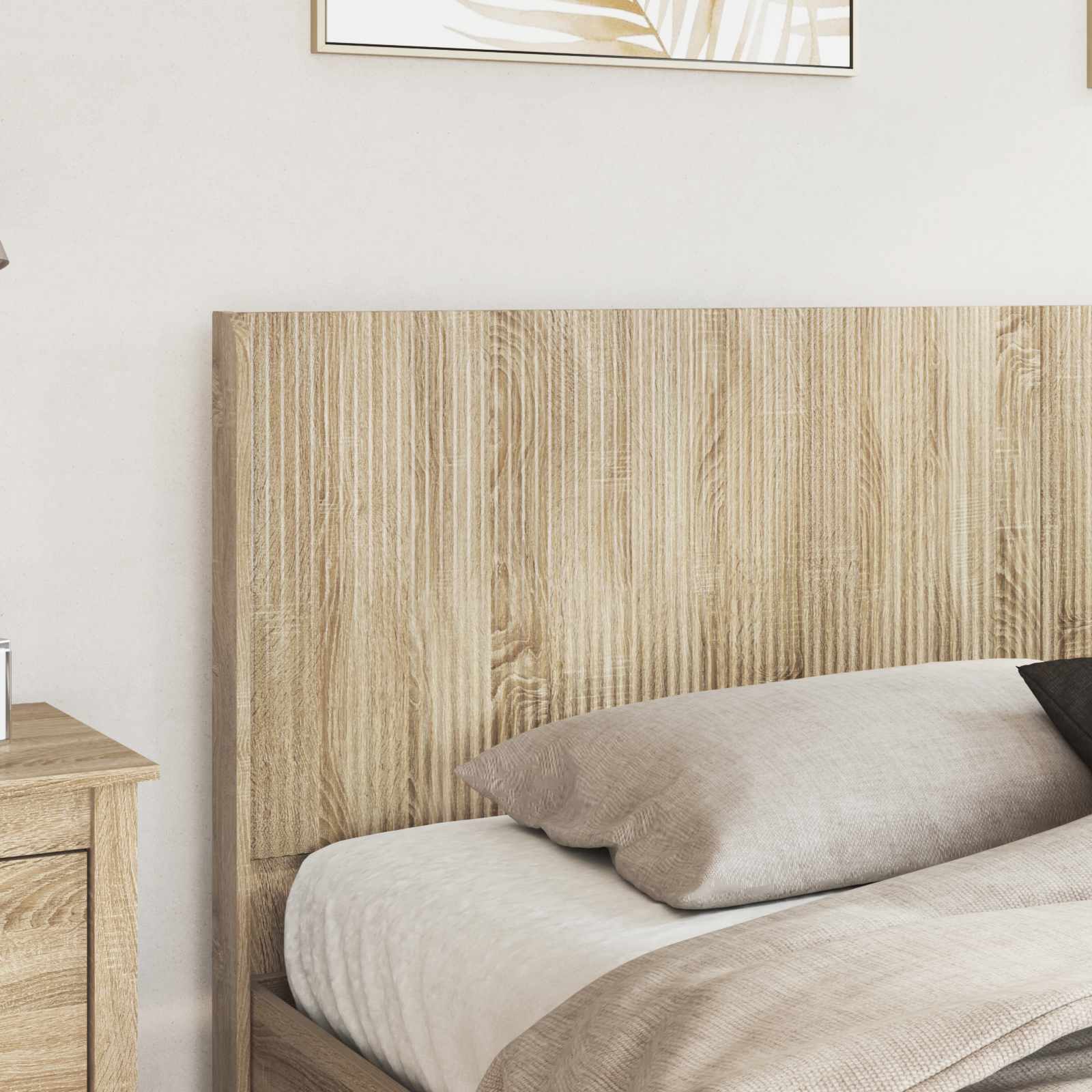 Bed Frame with Storage and Headboard Sonoma Oak 180 x 200 cm